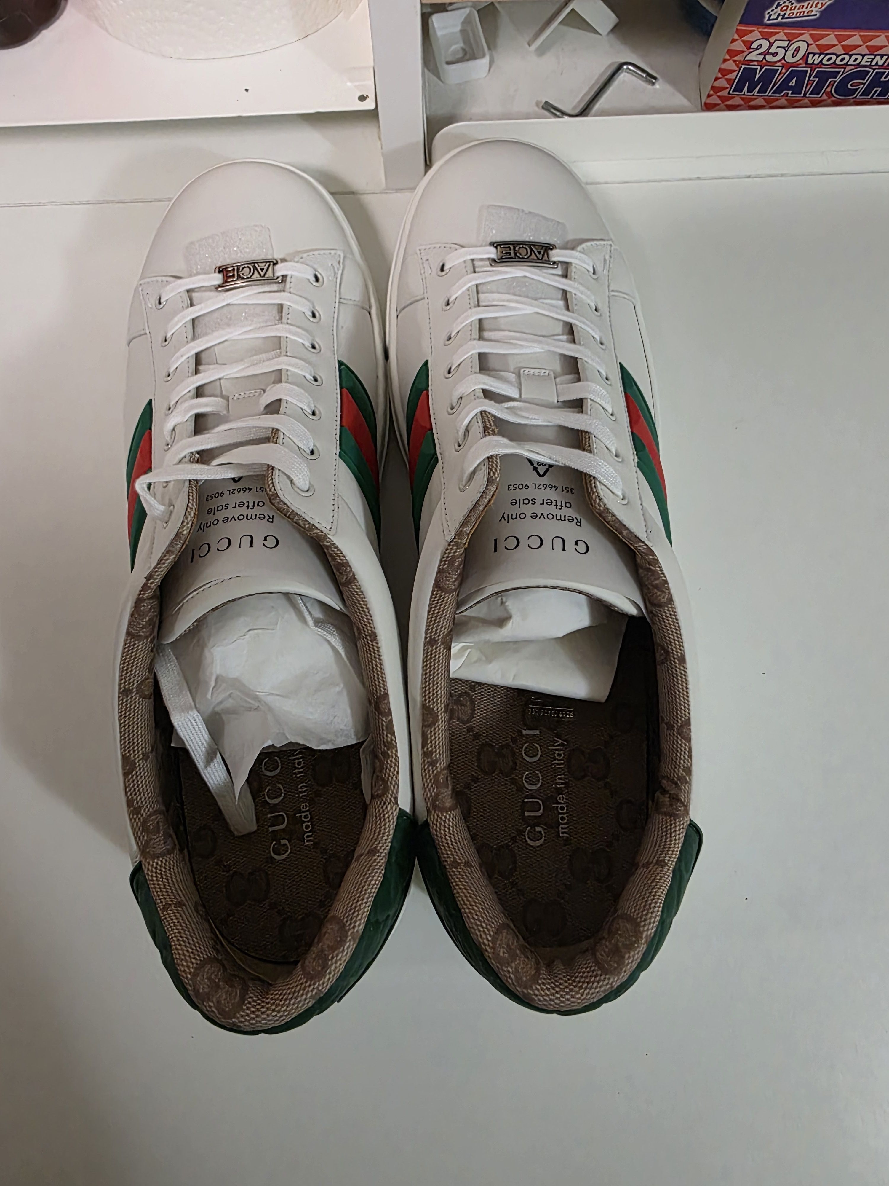 Gucci Gucci Ace Luxury Web Logo Size US 14 / EU 47 - 4 Thumbnail
