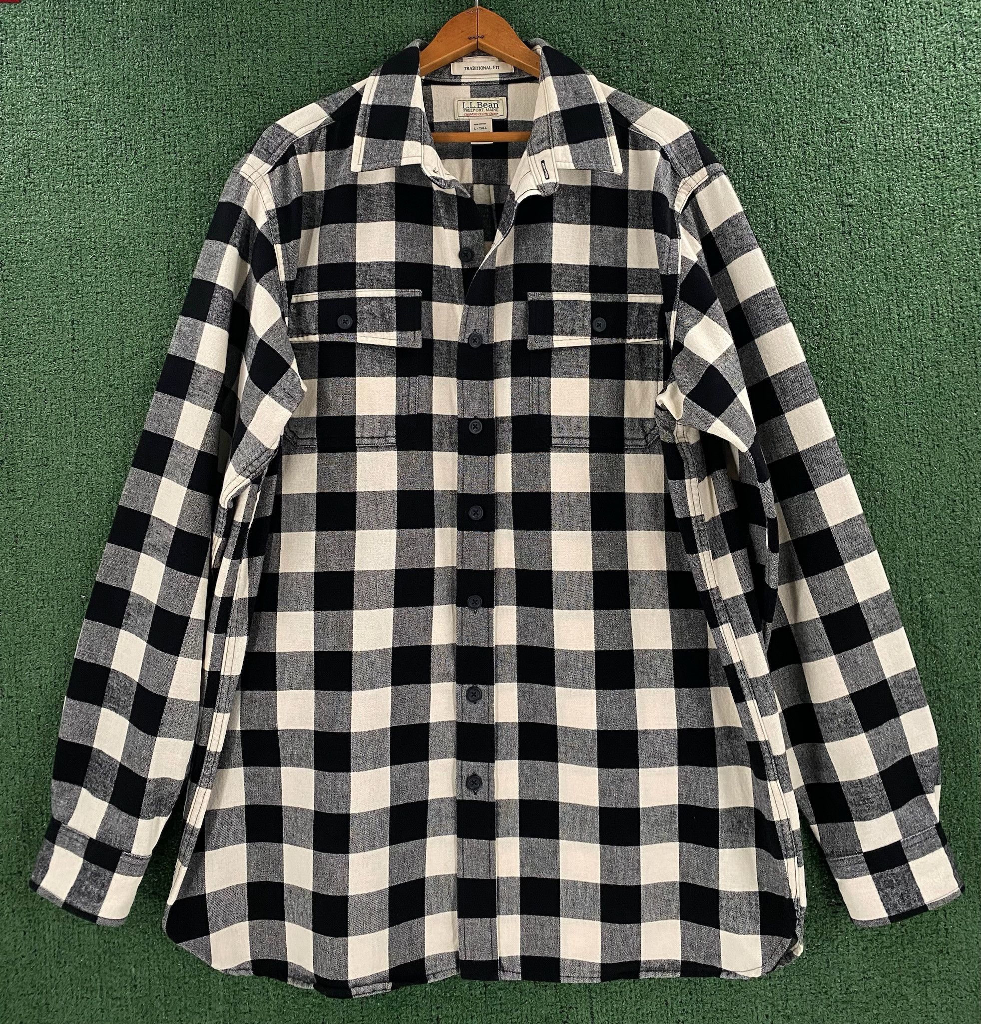 L.L. Bean Y2K LL Bean Chamois Buffalo Plaid Flannel Shirt XL Tall Size US XL / EU 56 / 4 - 1 Thumbnail