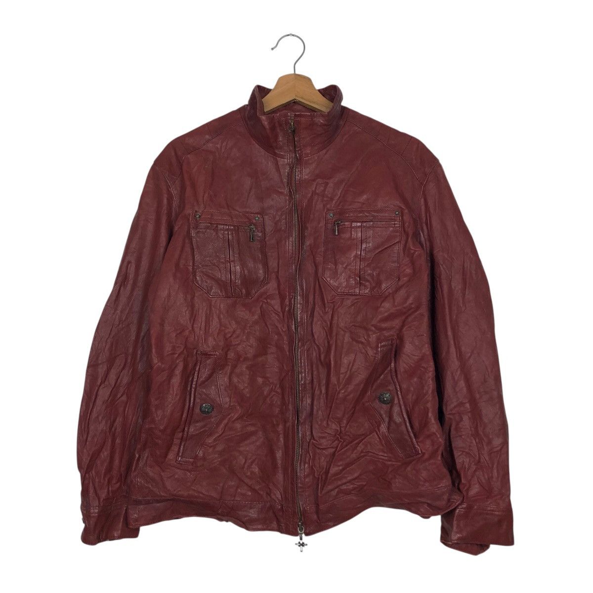 Japanese Brand 📌Vintage Biker Leather Jacket Santa Fe Bondage Issey Miyake Size US M / EU 48-50 / 2 - 3 Thumbnail