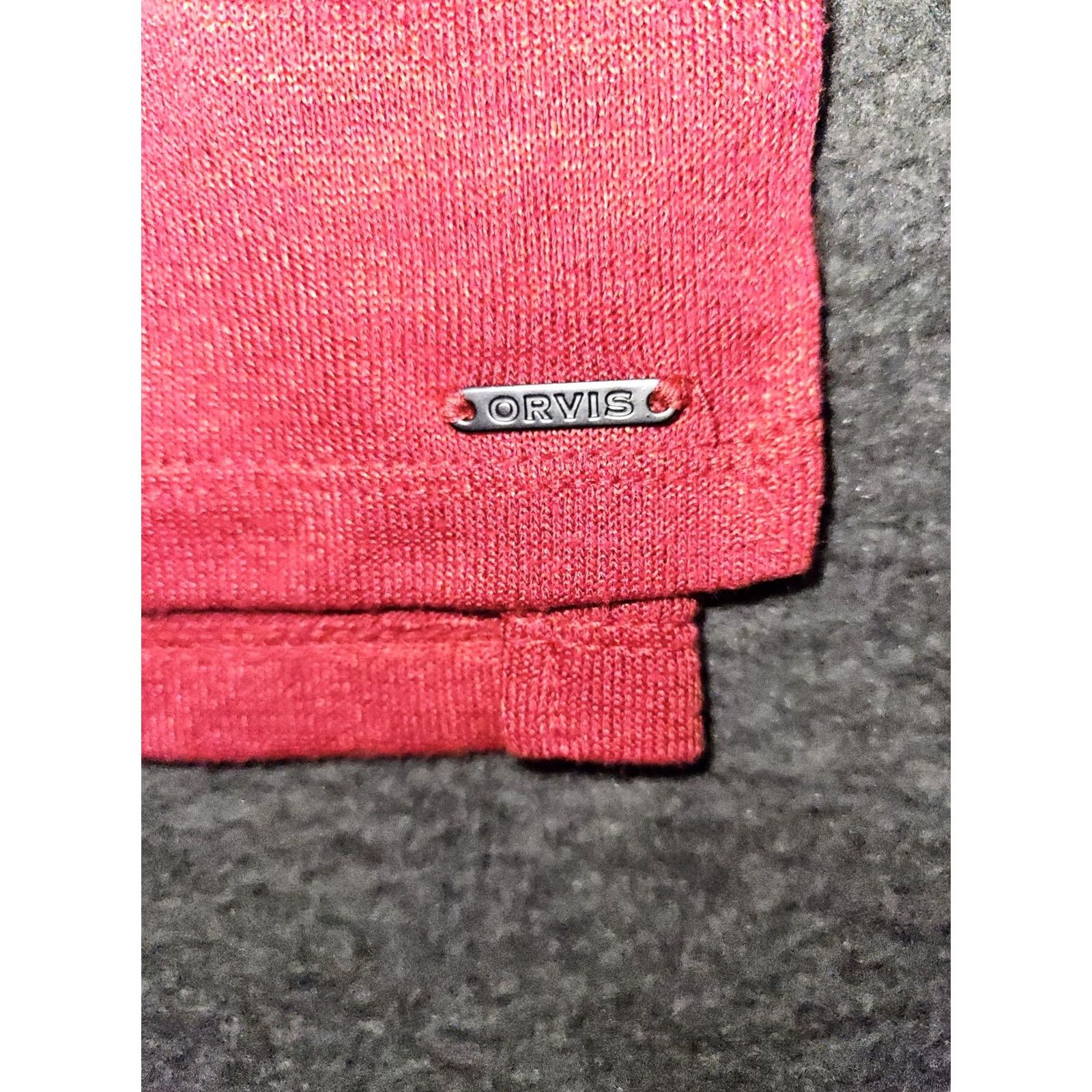 Orvis Orvis V-Neck Blouse Sleeveless Women's Large Red Stretch Casual Hiking Camping Size L / US 10 / IT 46 - 6 Thumbnail