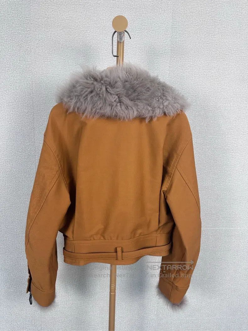 Hermes Hermes Orange Short Faux Fur Jacket Size XS / US 0-2 / IT 36-38 - 2 Thumbnail