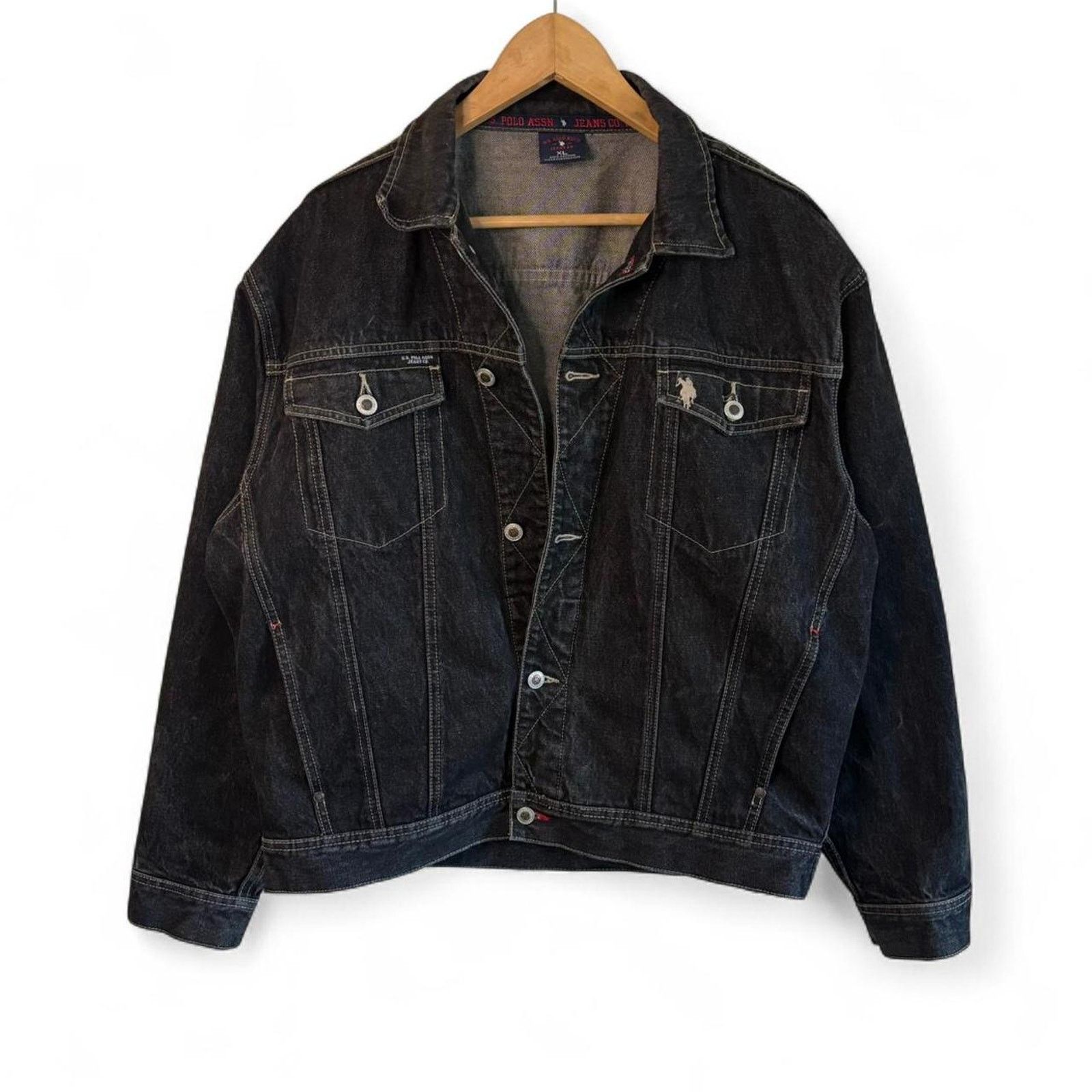 Polo Ralph Lauren Vintage rare polo jeans association faded denim jacket Size US XL / EU 56 / 4 - 1 Thumbnail