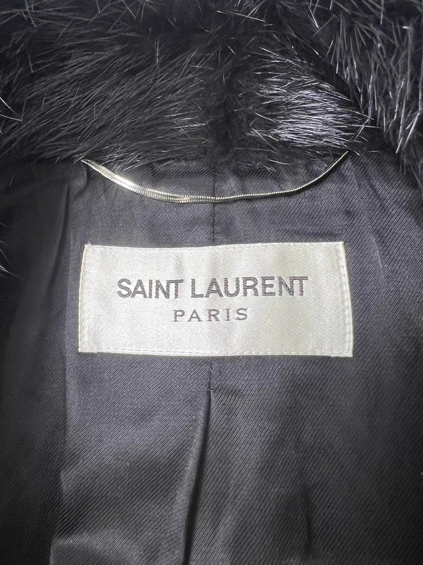 Saint Laurent Paris SLP 16FW Black Anchor DB Wool Fur Collar Men's 50 Size US M / EU 48-50 / 2 - 5 Thumbnail