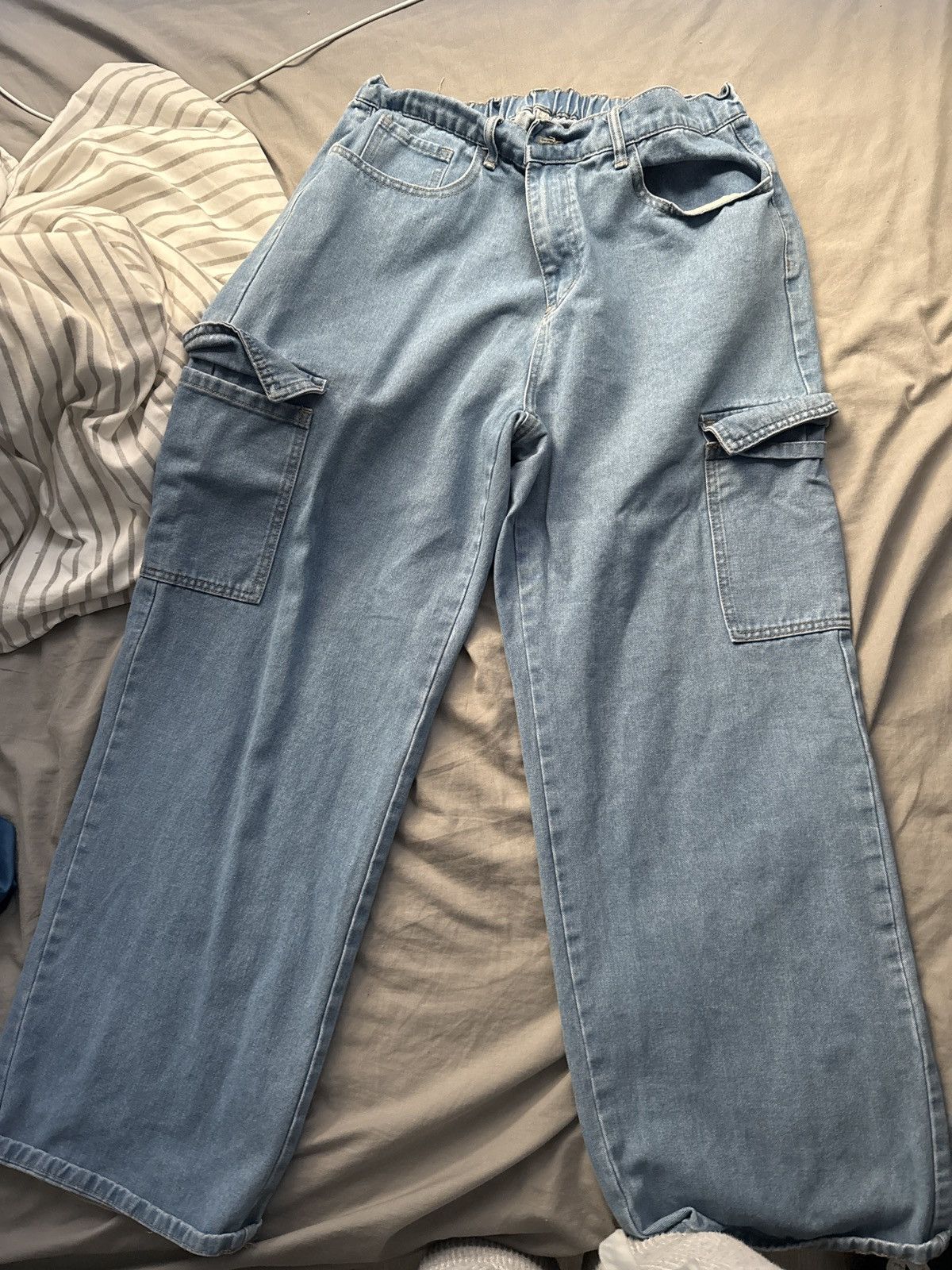 Shein cargo style jeans Size 36" / US 14 / IT 50 - 2 Thumbnail