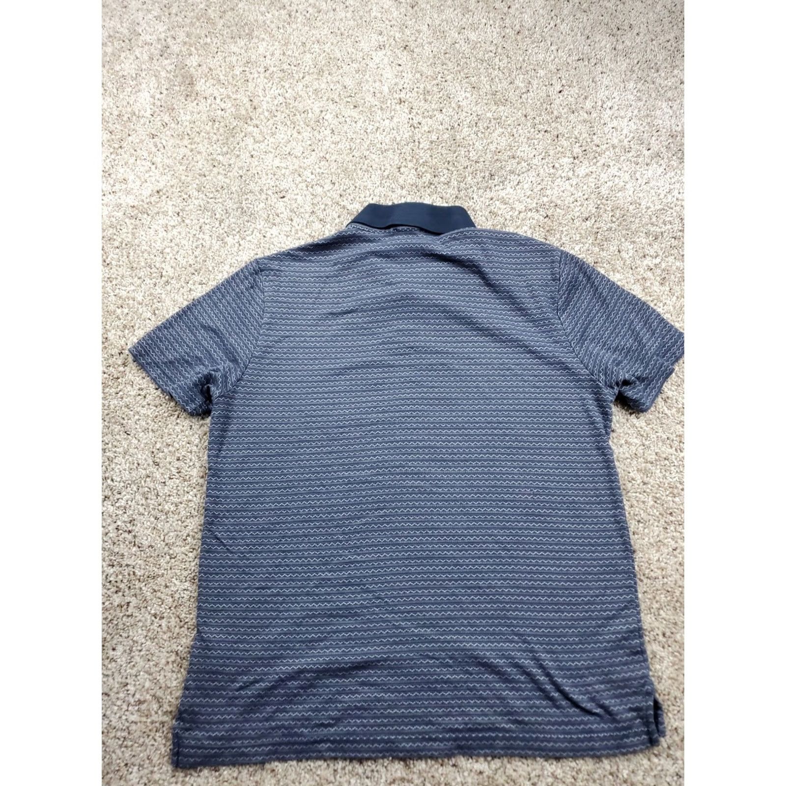 Vintage Magaschoni Polo Shirt Mens Large Blue Striped Short Sleeve Pullover Size US L / EU 52-54 / 3 - 5 Thumbnail