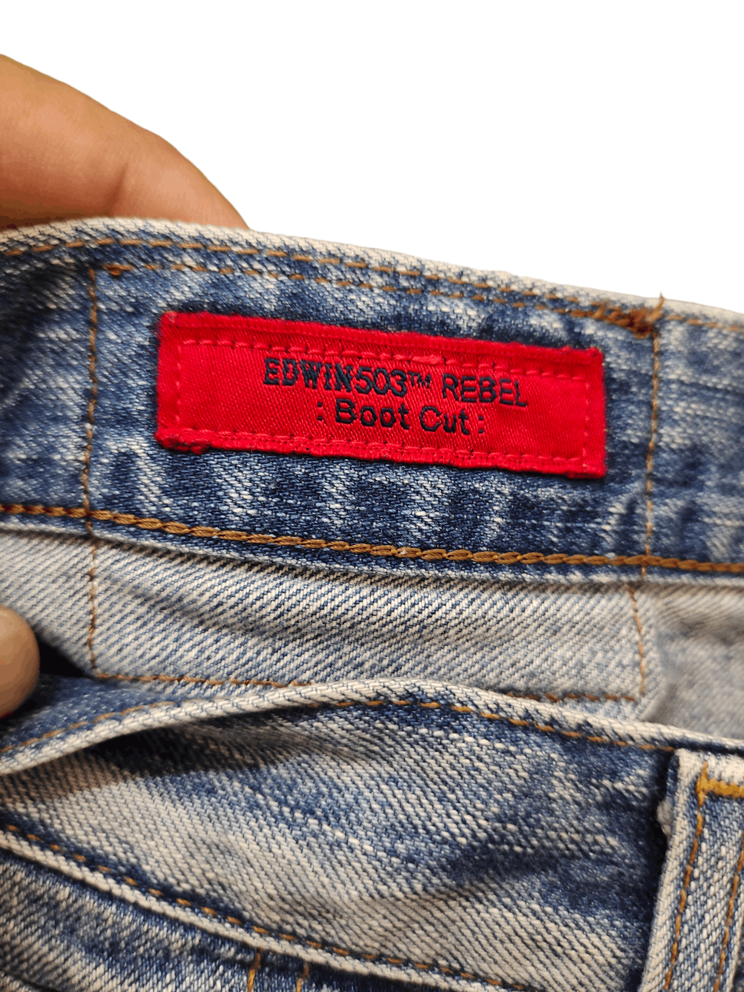 Edwin Flare Jeans Edwin Clawmark Faded Denim Bootcut 1990s Size US 33 - 18 Thumbnail
