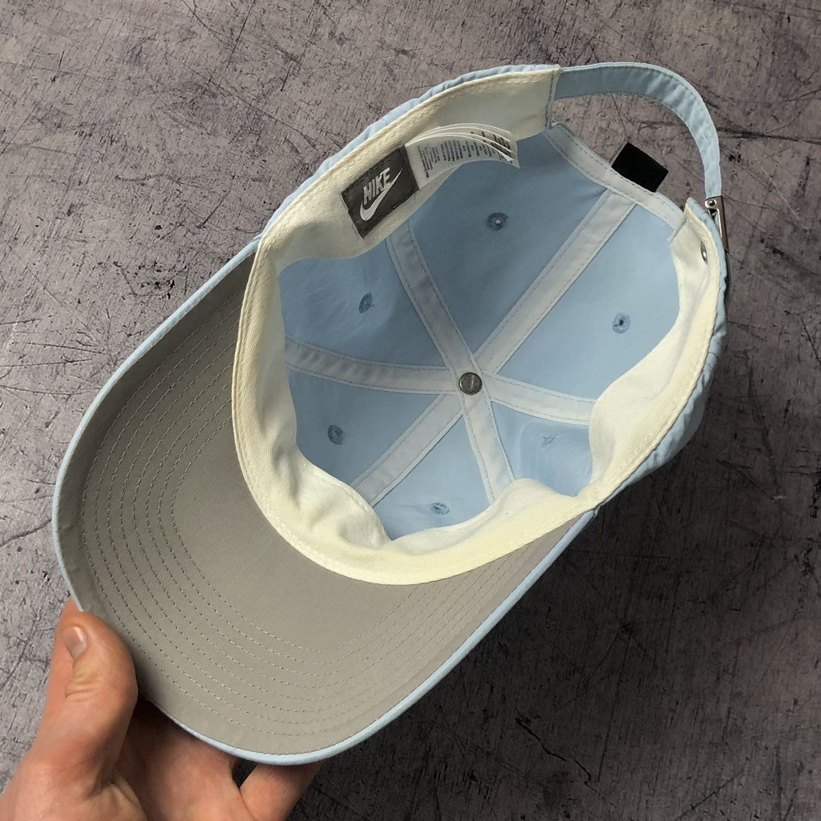 Nike Y2K Nike Nylon Light Blue Cap Size ONE SIZE - 7 Thumbnail