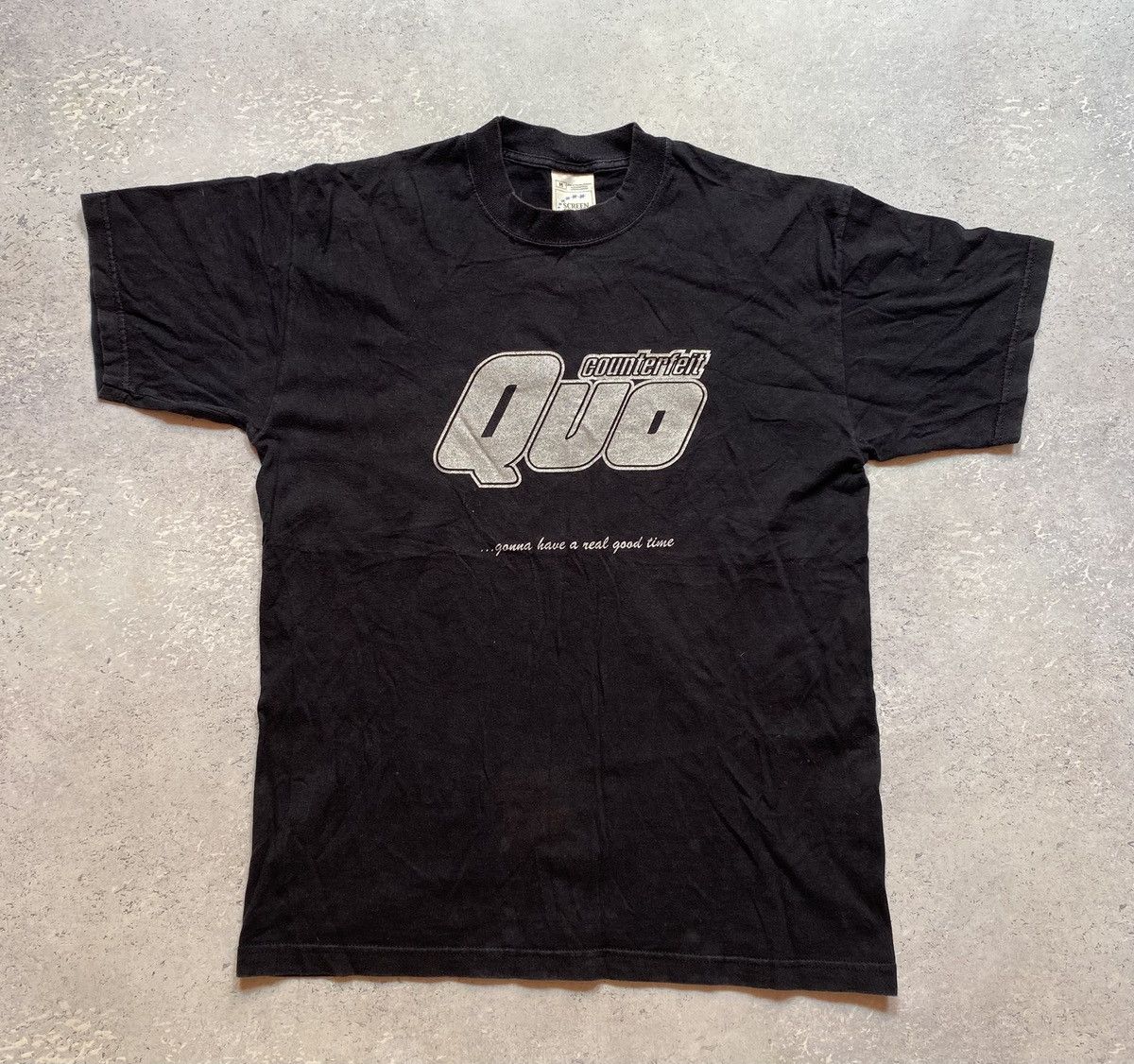 Other Vintage Status Quo Black T-Shirt With Big Centre Logo Medium Size US M / EU 48-50 / 2 - 1 Thumbnail