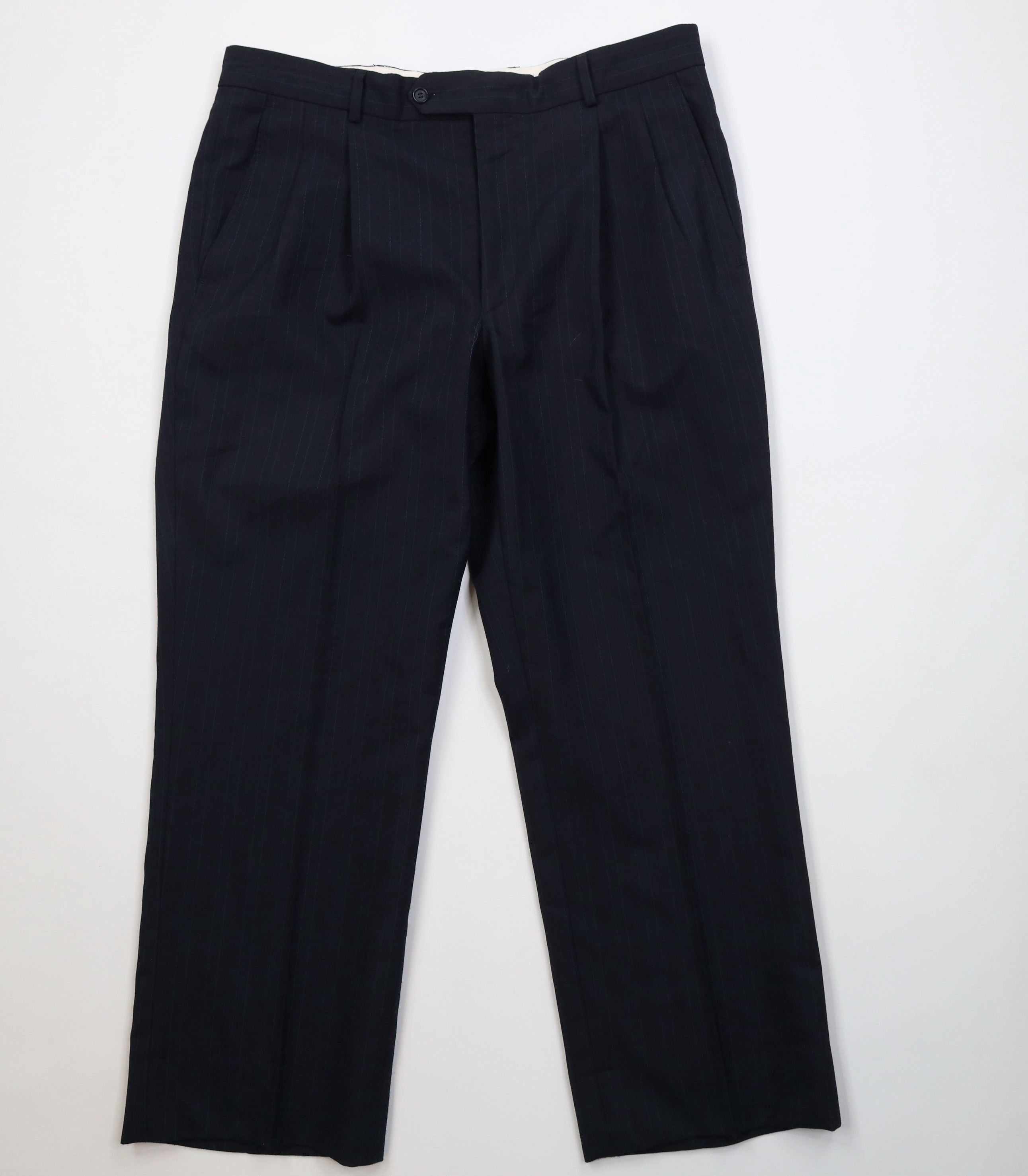 Vintage 70s Streetwear Knit Striped Wide Leg Chino Pants USA