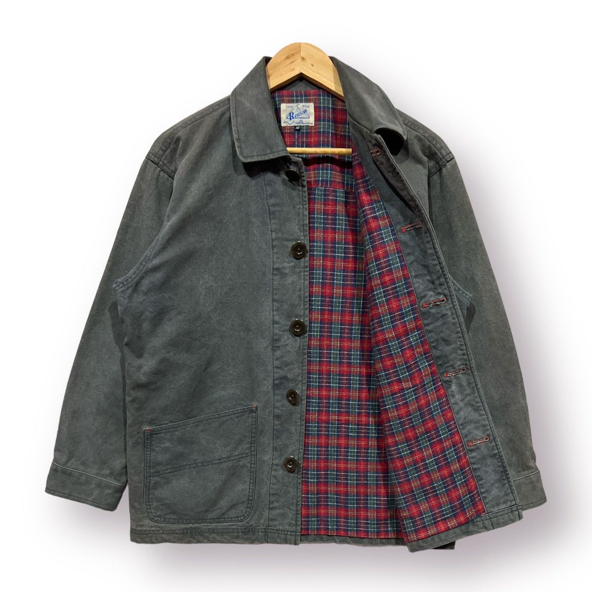 Japanese Brand 🔥 Reason Distressed Amekeji Fashion Duck Canvas Chore Jac Size US S / EU 44-46 / 1 - 5 Thumbnail