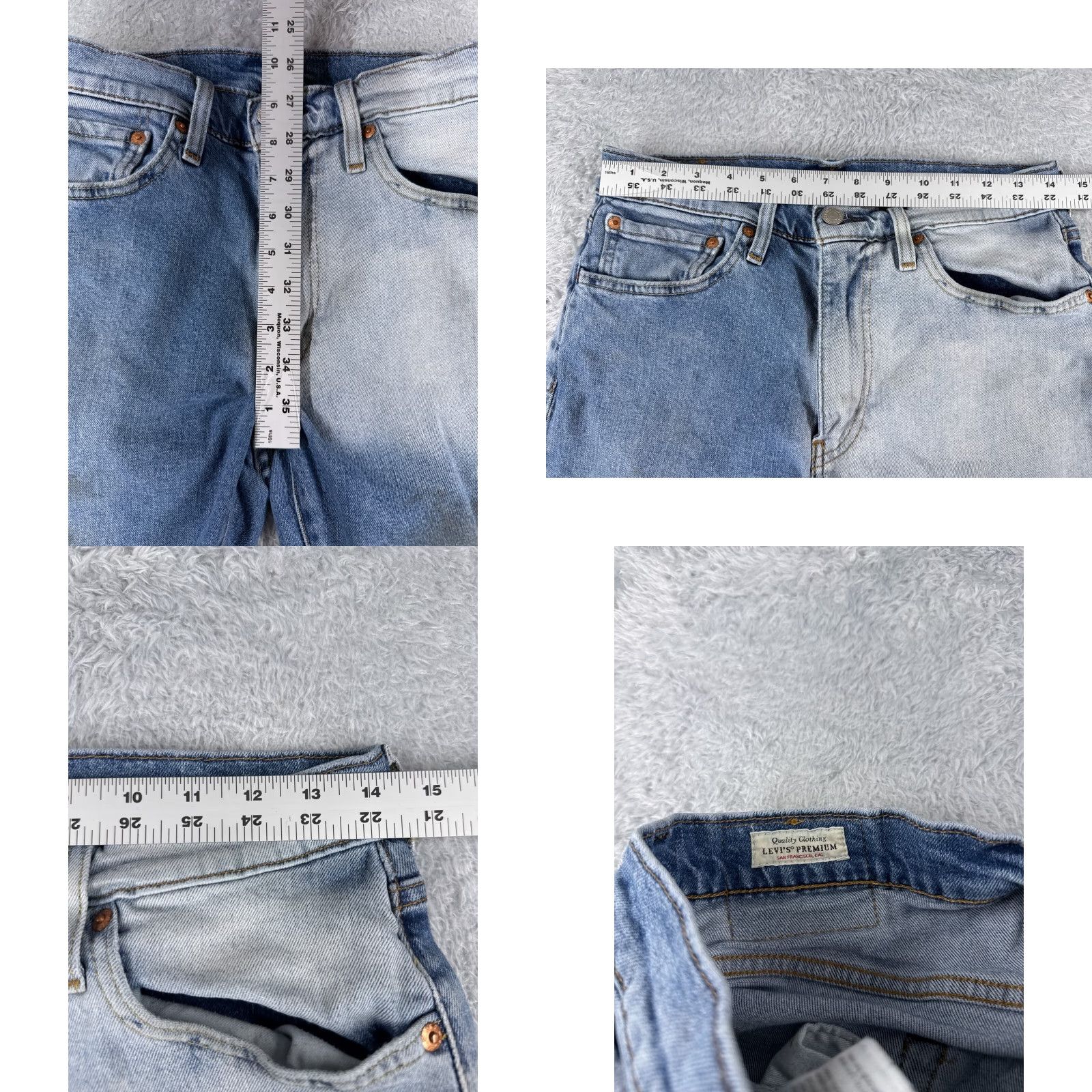 Levi's Levis 512 Jeans Denim Blue 29x27 32 5-Pocket Regular Cotton Stretch Distressed Vintage No? (Need to avoid N/A) Size US 32 / EU 48 - 8 Thumbnail