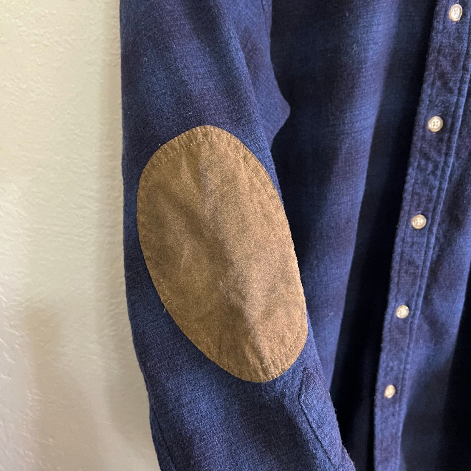 Pendleton Vintage Pendleton Wool Shirt Mens M Blue Elbow Patch Button Size US M / EU 48-50 / 2 - 12 Thumbnail
