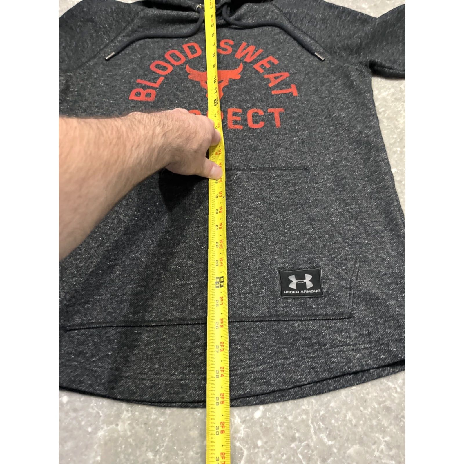 Under Armour Under Armour Hoodie Men Gray Short Sleeve Project Rock Graphic Print Pullover Sweatshirt M Size Regular Lightweight Fleece Size US M / EU 48-50 / 2 - 6 Thumbnail