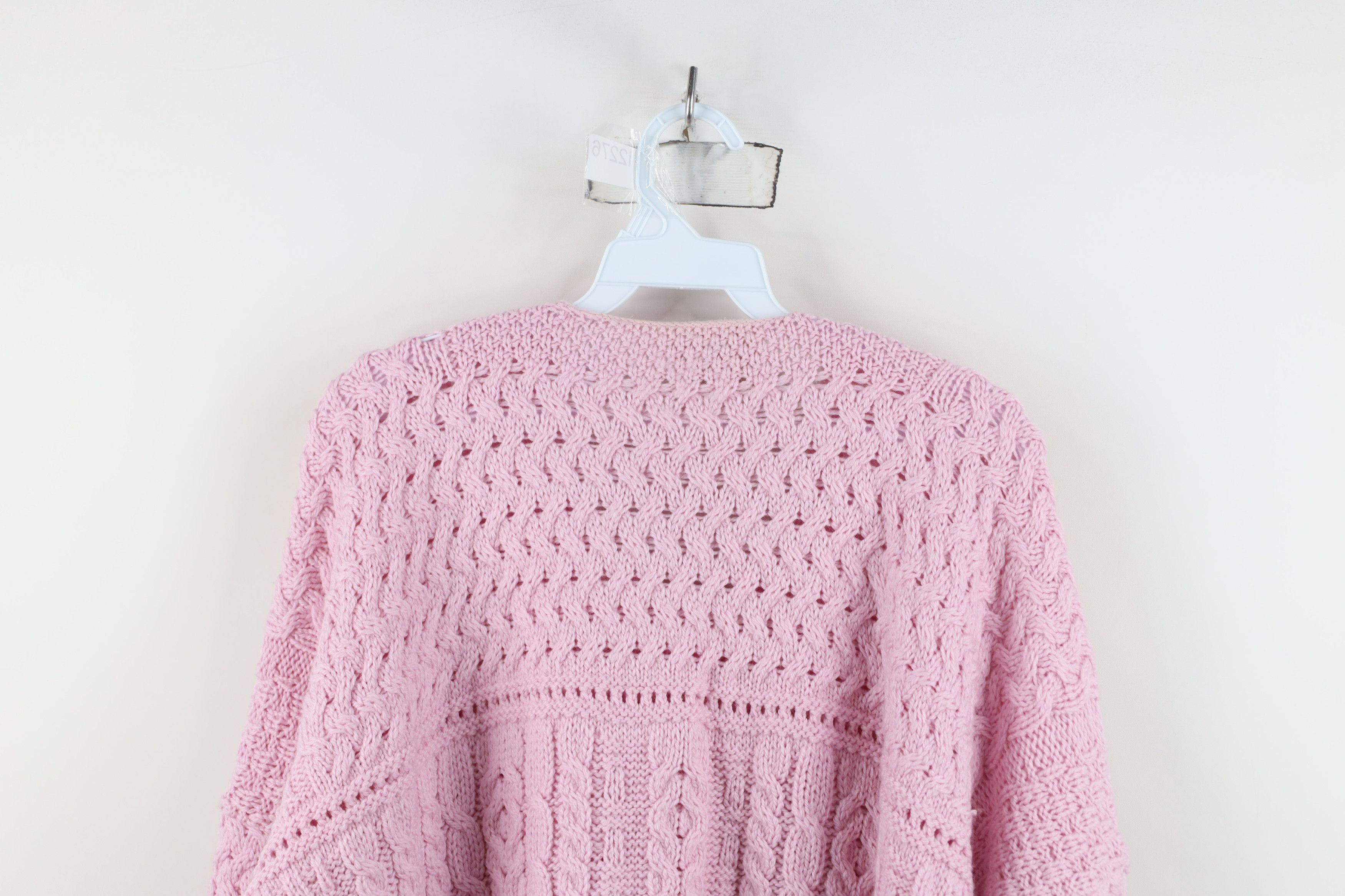 Vintage Vintage 90s Streetwear Fisherman Cable Knit Cardigan Sweater Size XL / US 12-14 / IT 48-50 - 13 Thumbnail