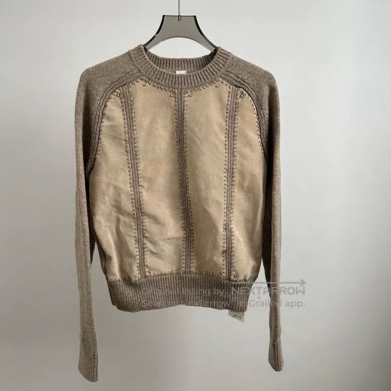Hermes Hermes Leather Patched Knit Set Size XXS / US 00 / IT 34 - 1 Thumbnail
