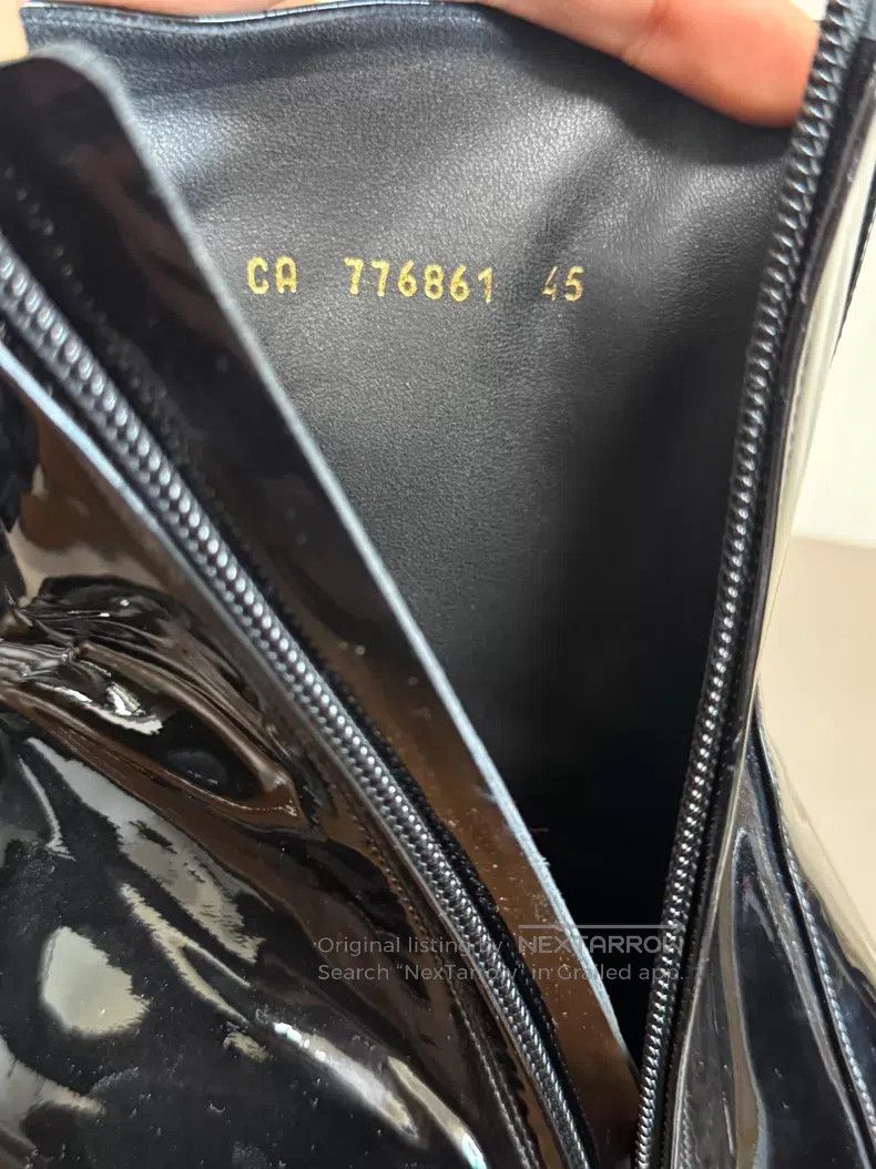 Saint Laurent Paris Saint Laurent Paris Rainer patent leather boots with point Size US 12 / EU 45 - 7 Thumbnail