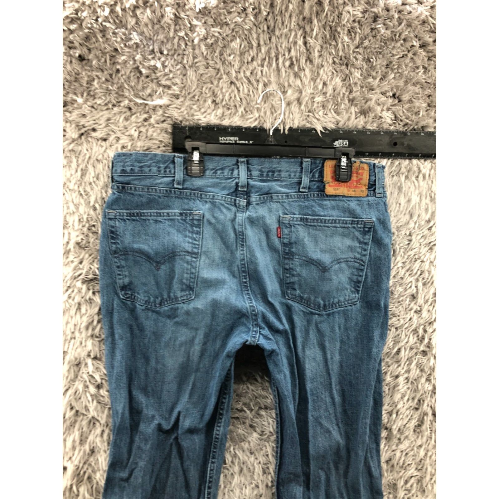 Levi's Levi's 514 Jeans Straight Men Salew 38x32 Regular Mid Wash Blue Denim Cotton Blend Belt Loops 5-Pocket Size US 38 / EU 54 - 7 Thumbnail
