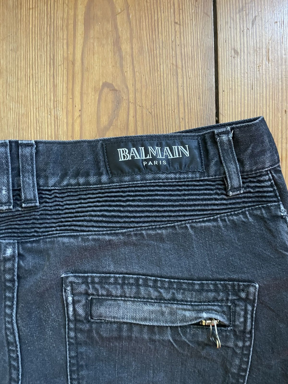 Balmain AW10 Balmain by Decarnin Baked Bikers Size US 32 / EU 48 - 4 Thumbnail