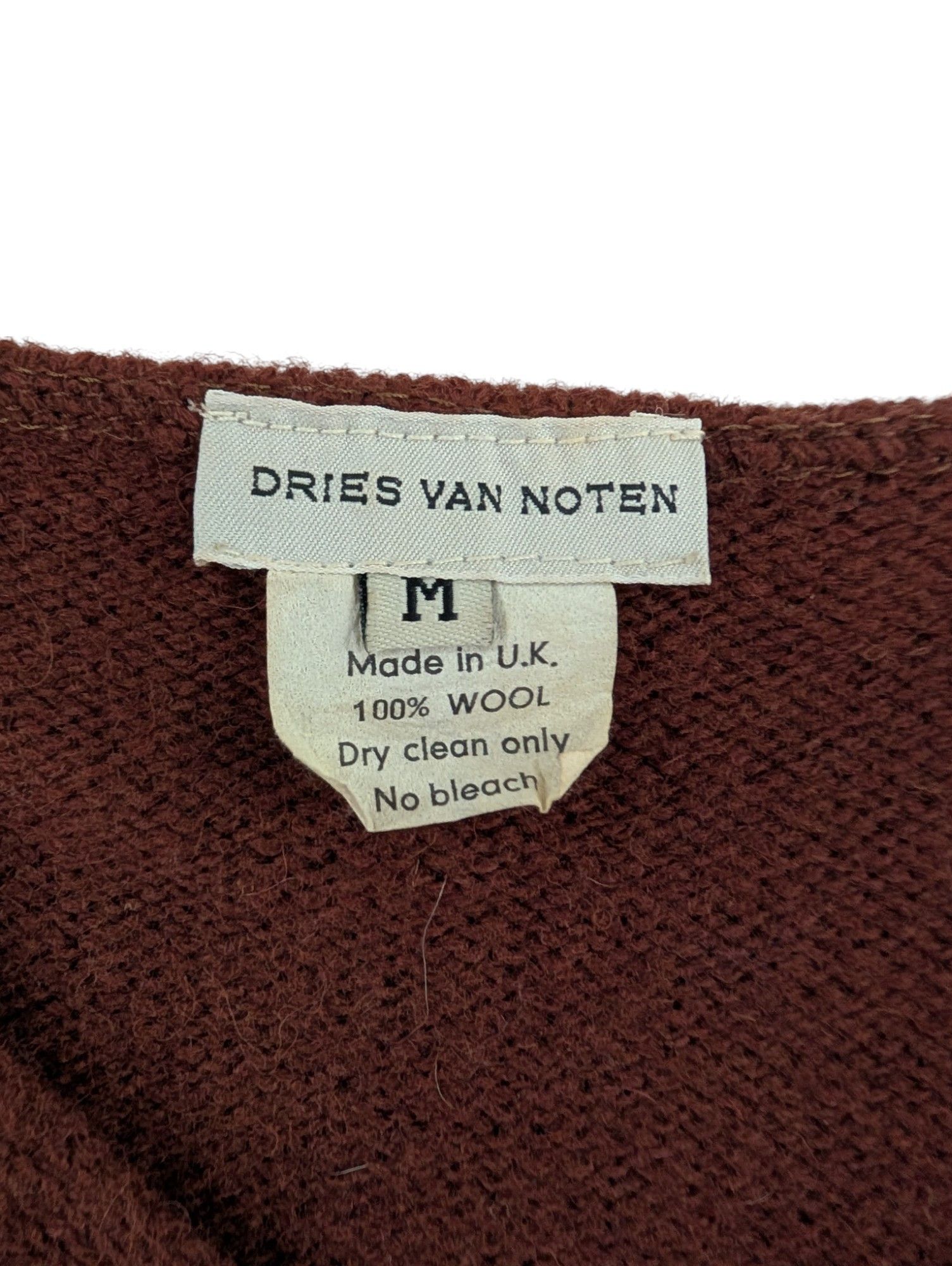 Dries Van Noten Maroon Jumper With Overall Print Size M / US 6-8 / IT 42-44 - 4 Thumbnail