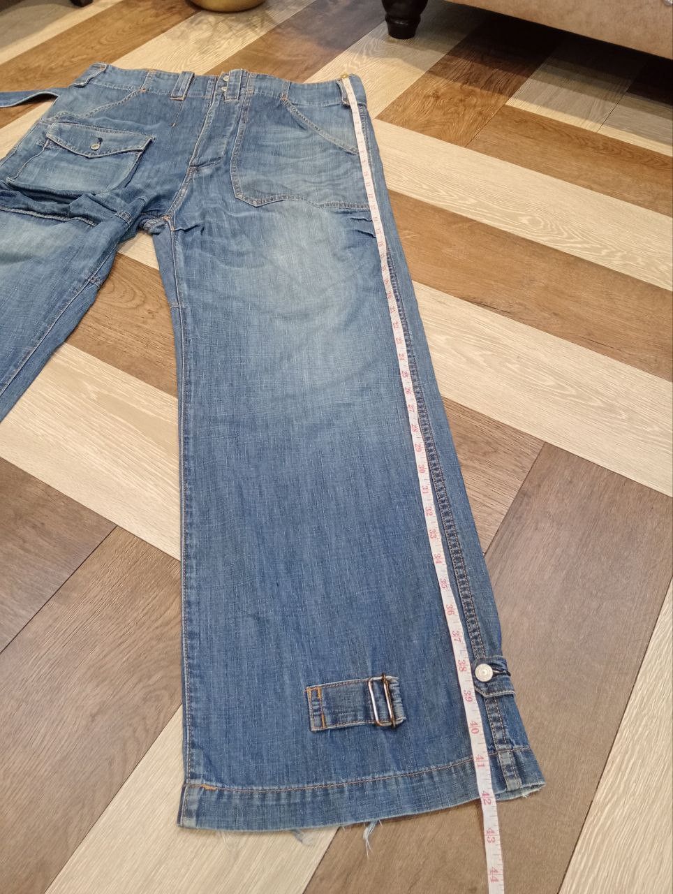 CABANE de ZUCCa RARE CABANE DE ZUCCA BY ISSEY MIYAKE BLUE CARGO JEANS Size US 36 / EU 52 - 22 Thumbnail