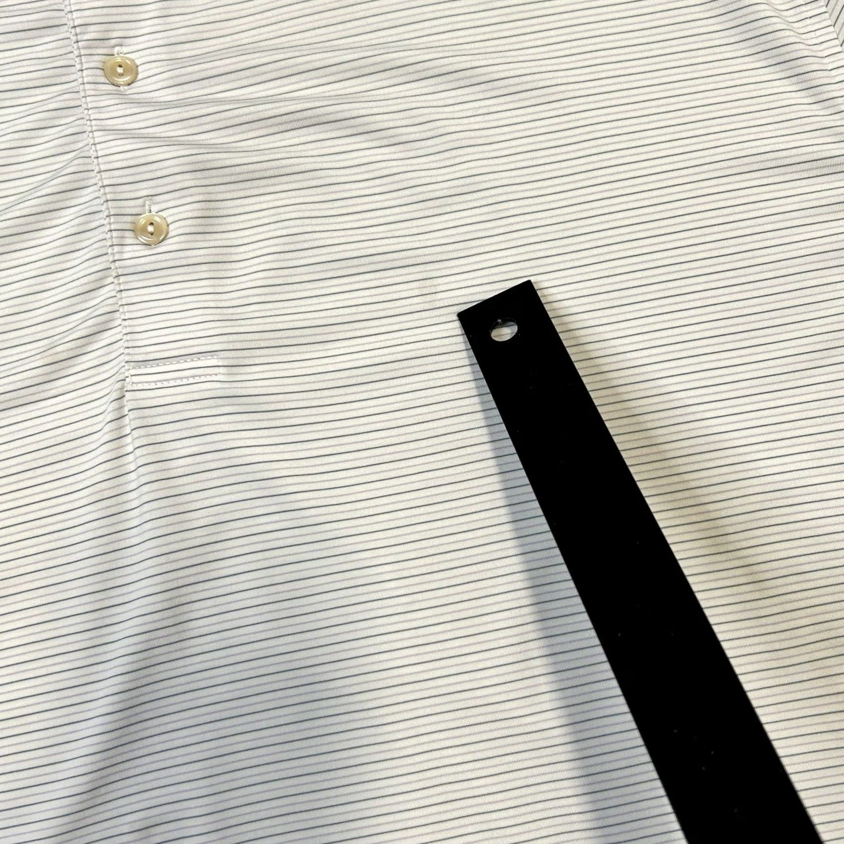 Peter Millar Peter Millar Summer Comfort Polo Shirt Mens XL White Striped Golf Performance breathable moisture-wicking quick-dry stretch lightweight Size US XL / EU 56 / 4 - 7 Thumbnail