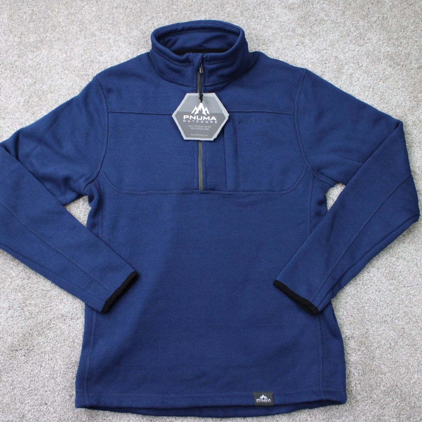Durango Pnuma Sweatshirt Pullover 1/4 Zip Blue Mens Small Fleece NWT Size US S / EU 44-46 / 1 - 2 Thumbnail