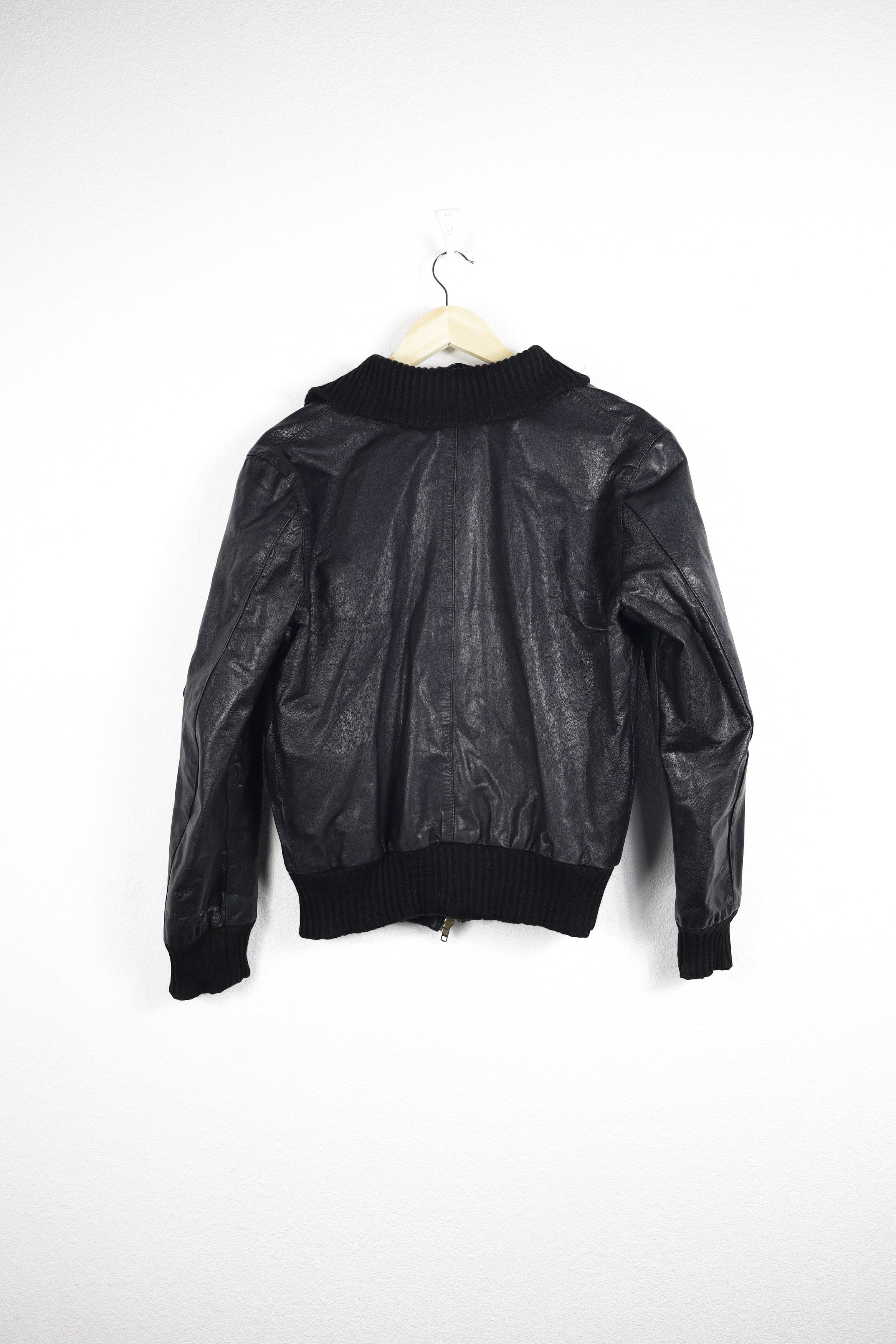 Allsaints All Saints Black Leather Bomber Jacket Small Size US S / EU 44-46 / 1 - 18 Thumbnail
