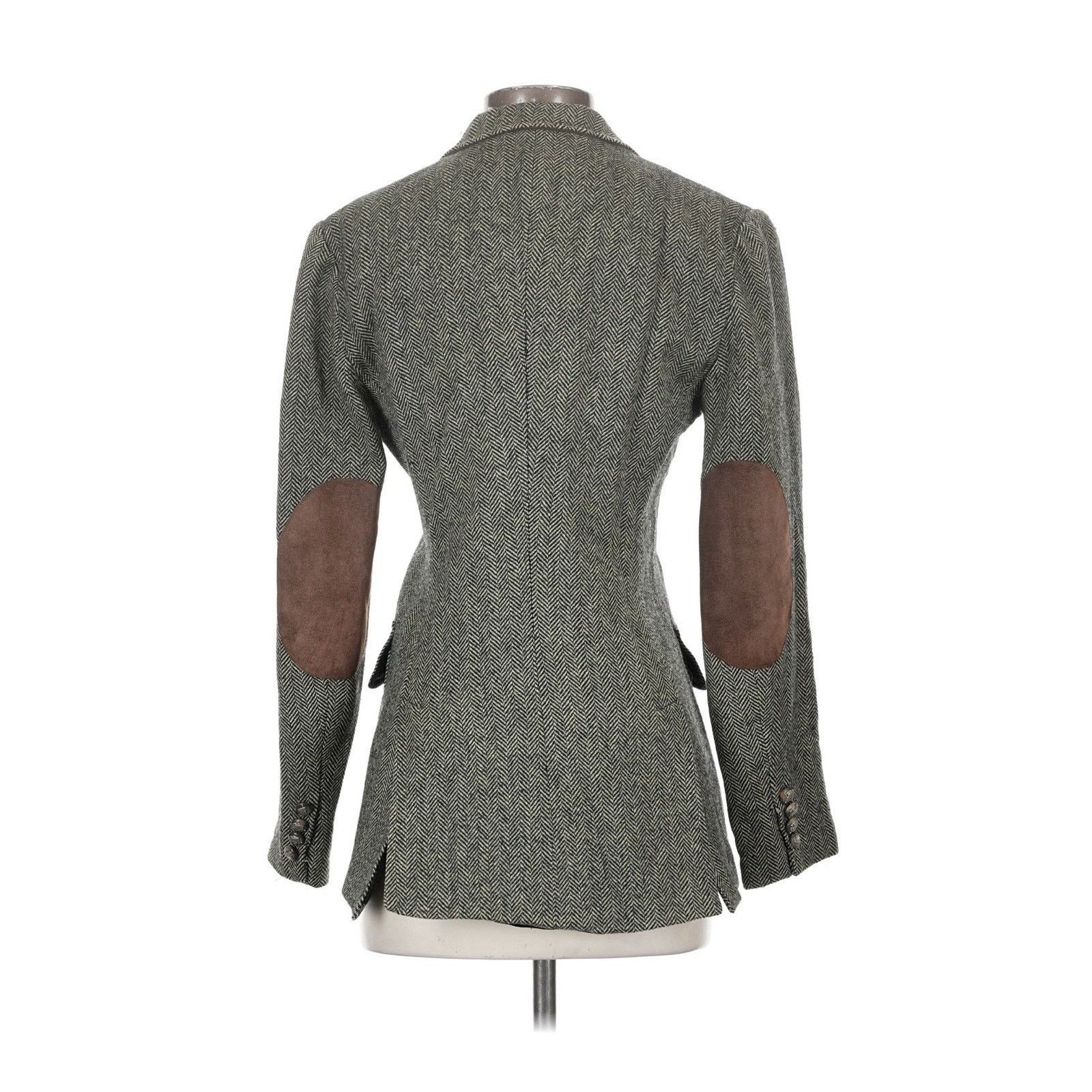 Lauren Ralph Lauren Ralph Lauren Brown Tweed Wool Herringbone Elbow Patch 4 Size S / US 4 / IT 40 - 3 Thumbnail