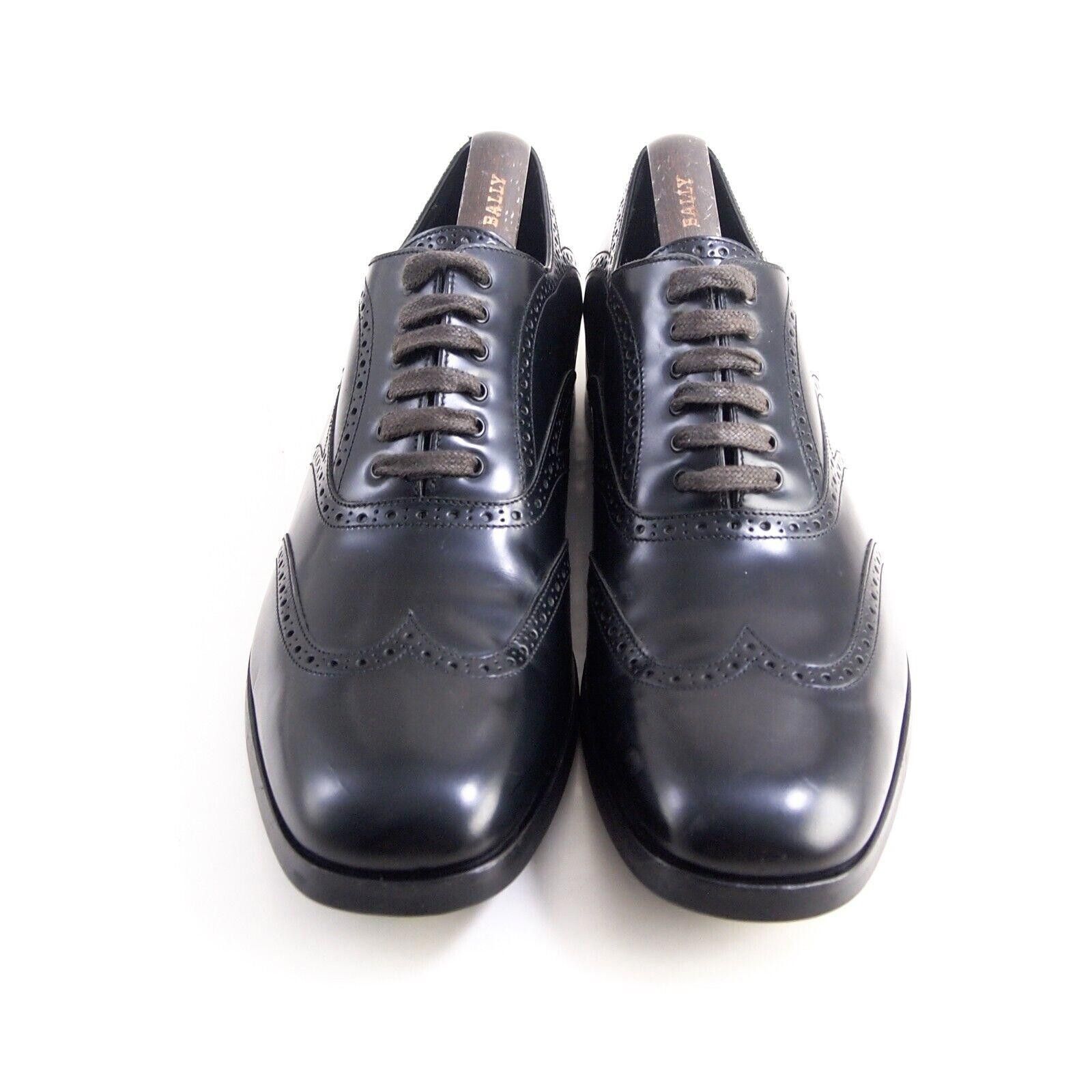 Ermenegildo Zegna Zegna Wingtip Brogues Black Leather Mens US 10 EU 43 $820 Size US 10 / EU 43 - 5 Thumbnail
