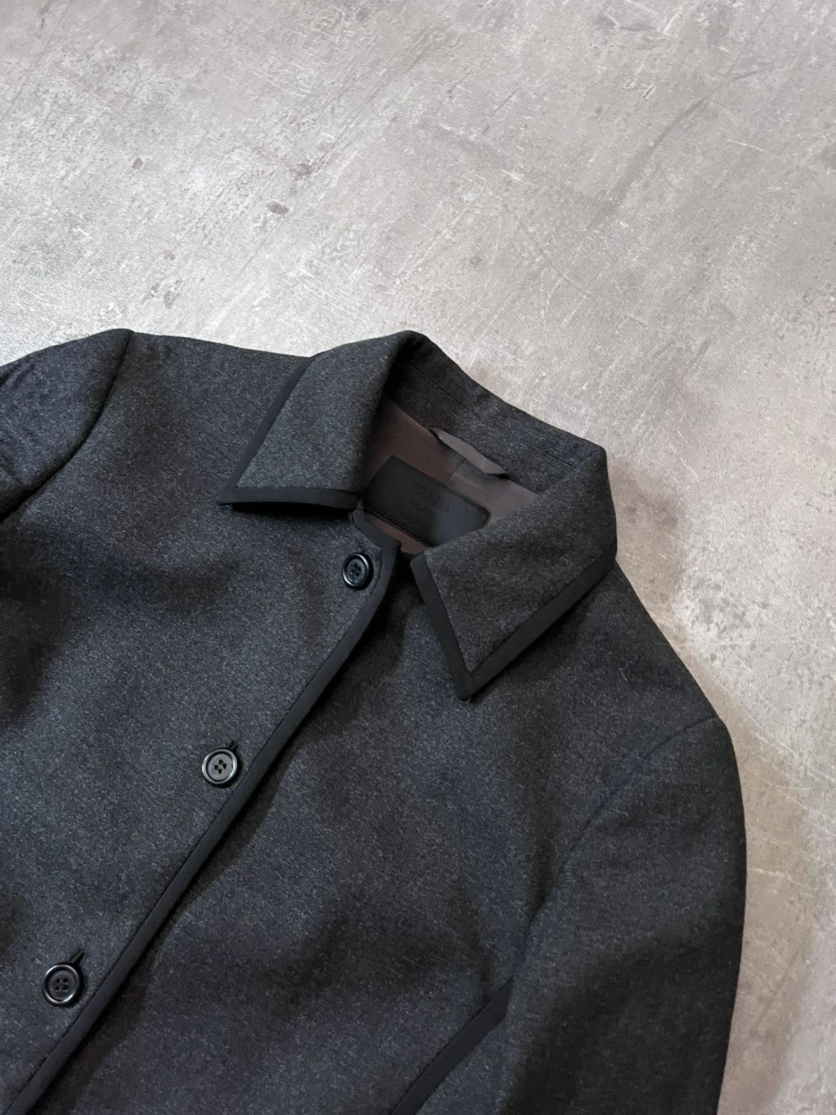 Prada Prada Vintage women wool coat nylon grey 90s Size M / US 6-8 / IT 42-44 - 4 Thumbnail