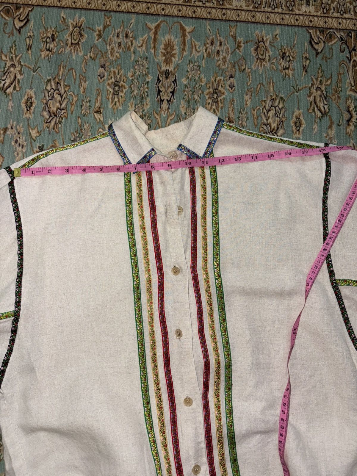 Designer × Kenzo 90s Kenzo Linen Shirt Size US L / EU 52-54 / 3 - 16 Thumbnail