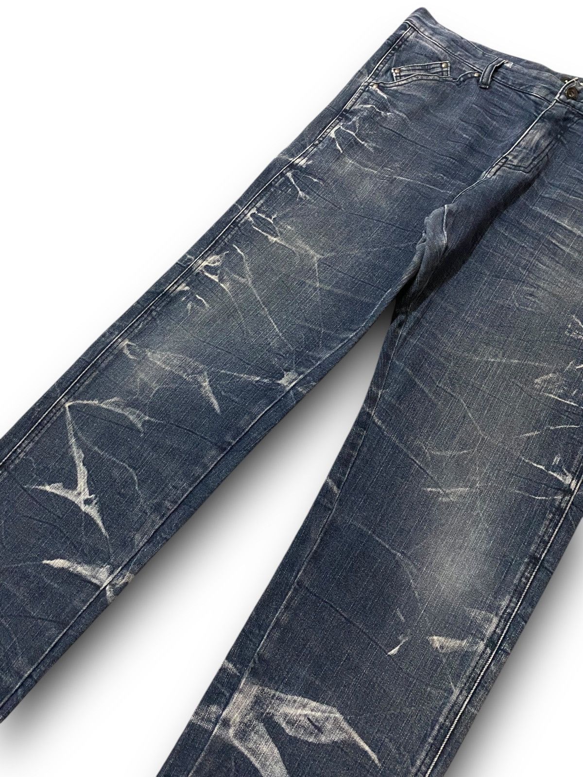 Japanese Brand × Le Grande Bleu (L.G.B.) × semanticdesign Japan Semantic Design Lightning Bleached Pattern Jeans Denim Size US 36 / EU 52 - 3 Thumbnail
