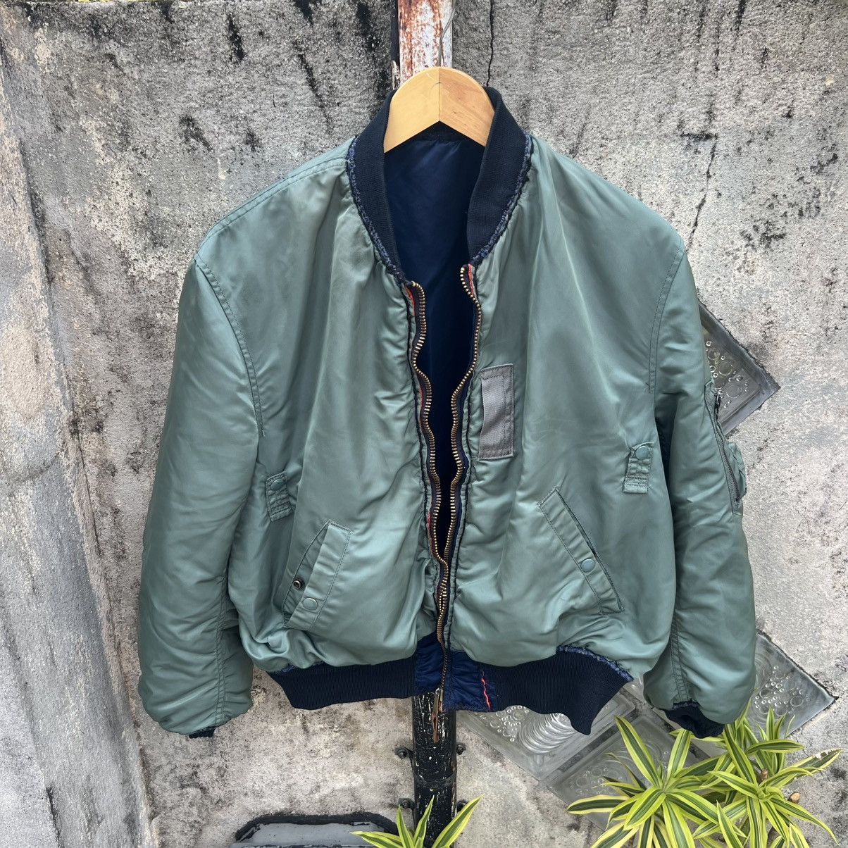 Alpha Industries "VINTAGE" ALPHA INDUSTRIES TRASHED MA-1 BOMBER JACKET Size US M / EU 48-50 / 2 - 20 Thumbnail