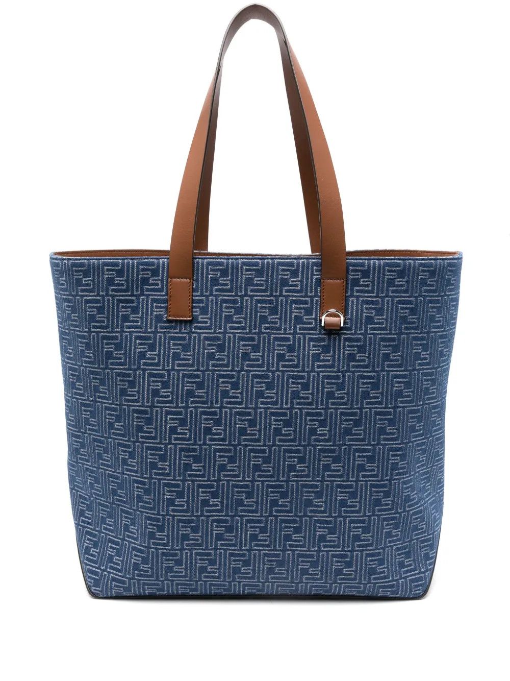 Fendi o1s1wg110526 FF Shopping Bag Medium in Blue Size ONE SIZE - 1 Thumbnail