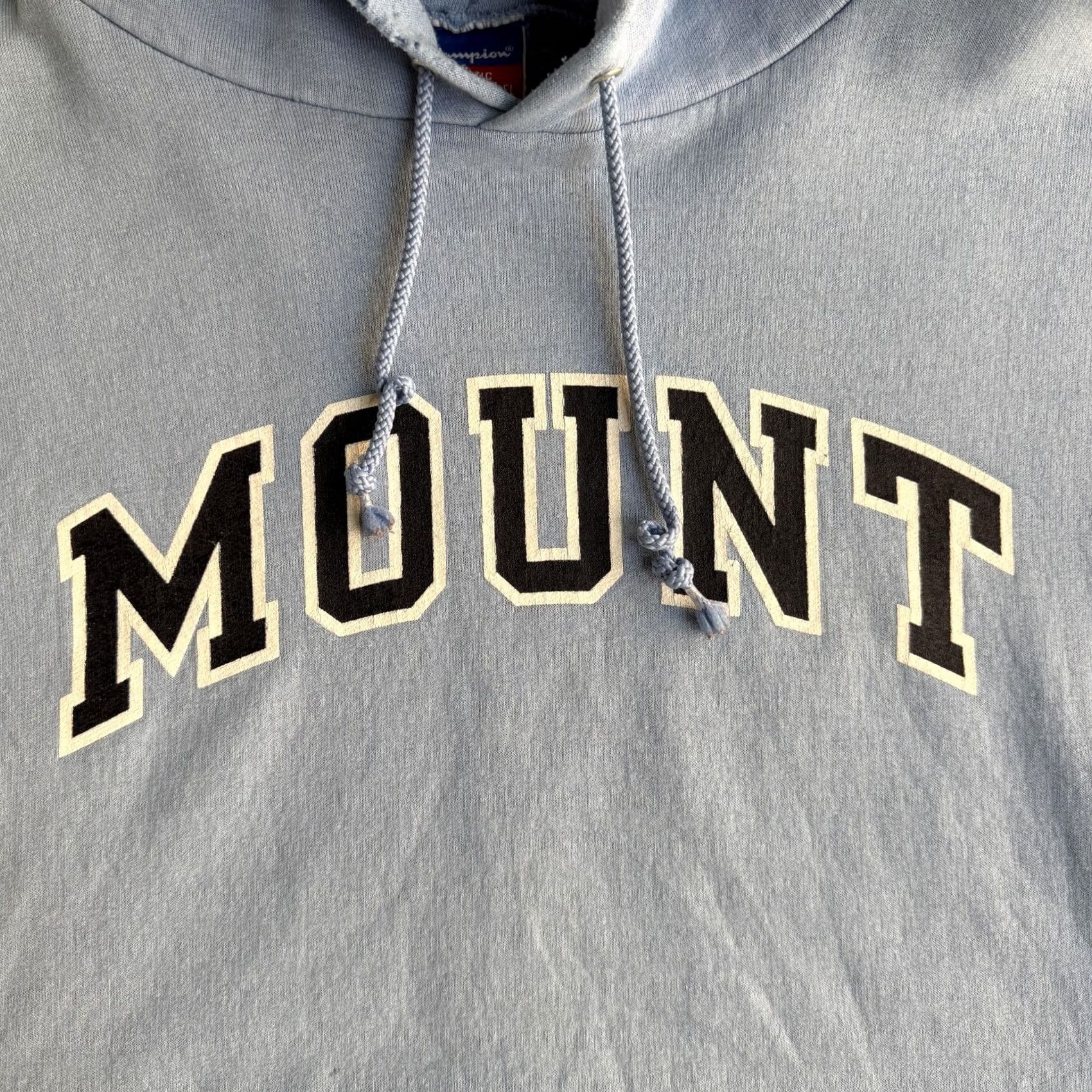 Champion VINTAGE Champion Hoodie Mens XL Blue Fleece Mount St, Mary's Sweatshirt Size US XL / EU 56 / 4 - 2 Thumbnail