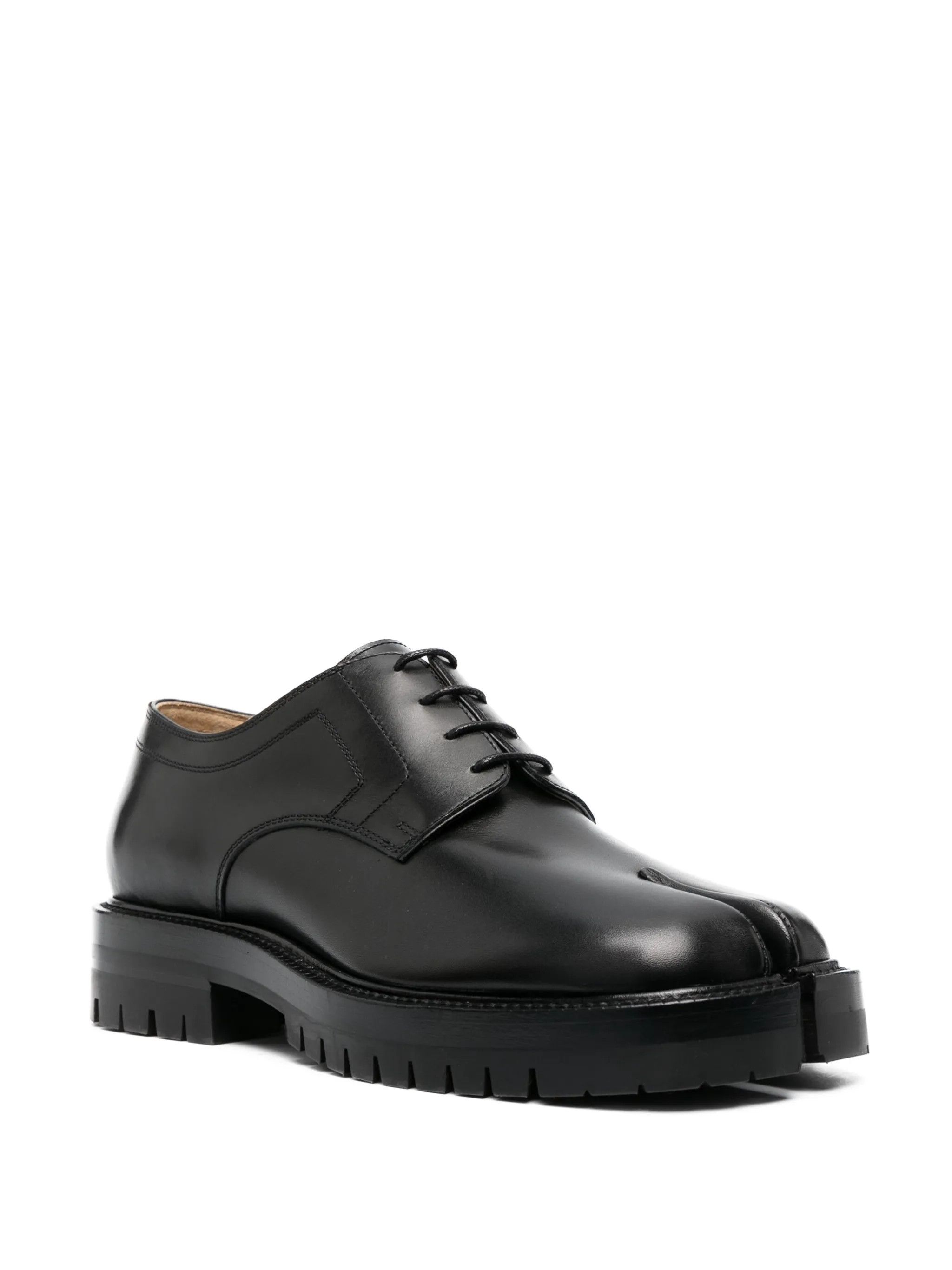 Maison Margiela o1w1db11225 Tabi Lace-up Derby Shoes in Black Size US 10 / IT 40 - 2 Thumbnail
