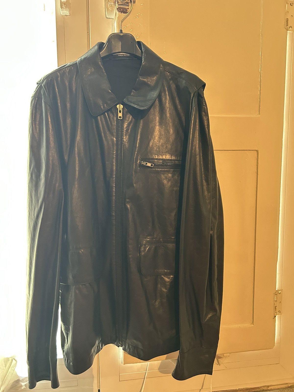 Maison Margiela Leather Ovin Jacket Size 52S - 1 Thumbnail