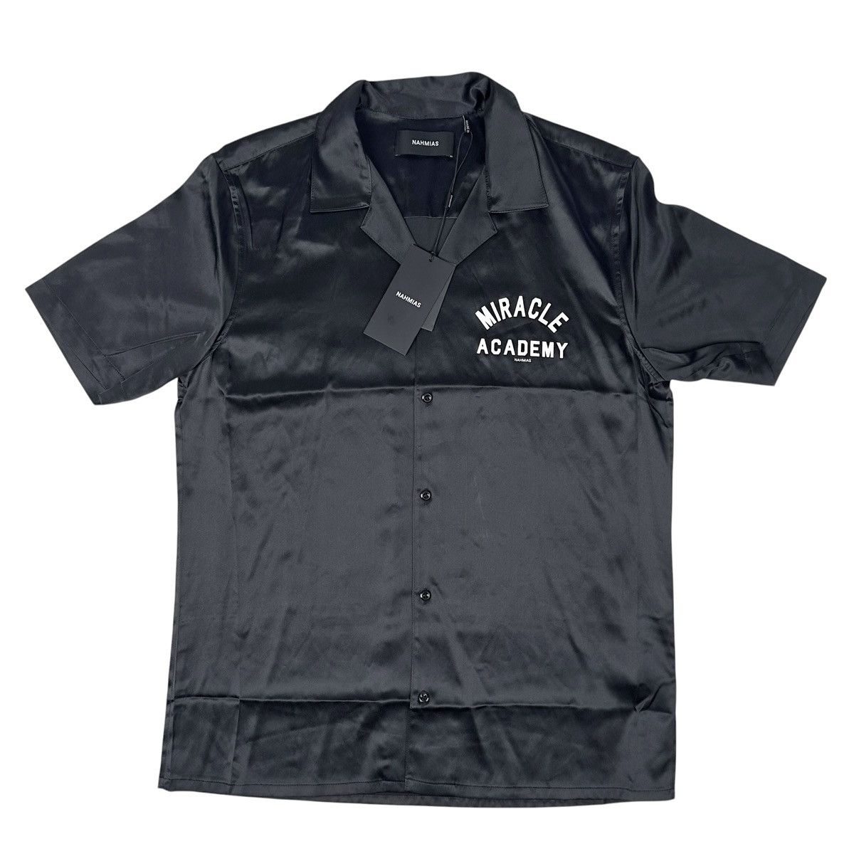 Nahmias NAHMIAS Miracle Academy Silk Black Shirt Streetwear $695 Size US S / EU 44-46 / 1 - 1 Thumbnail