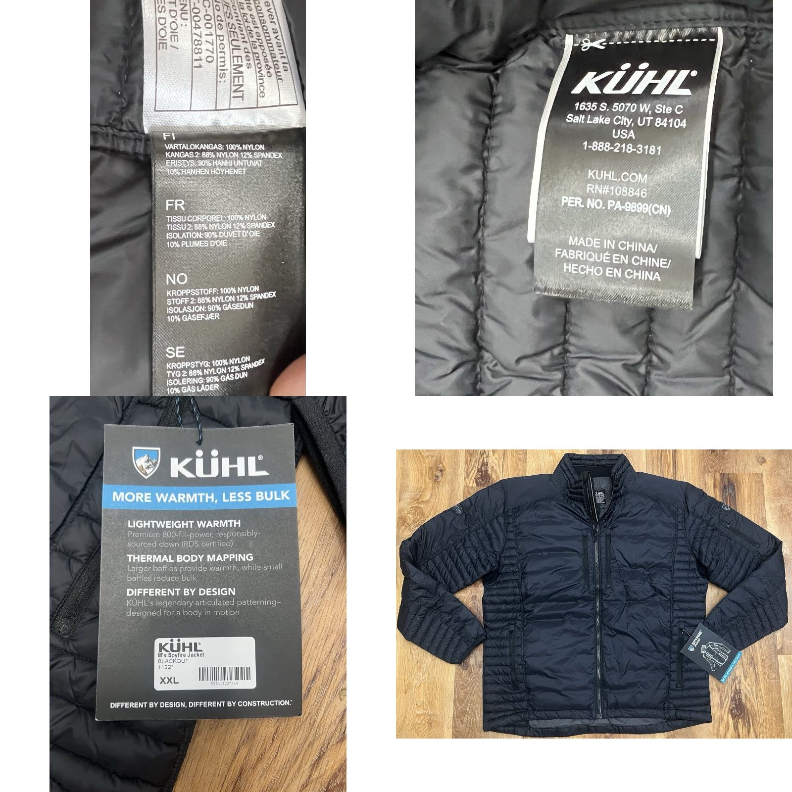 Logo 7 NWT Kuhl Jacket Down Water Resistant Spyfire Blackout 2XL Men’s Outdoor Coat Size US XXL / EU 58 / 5 - 8 Thumbnail