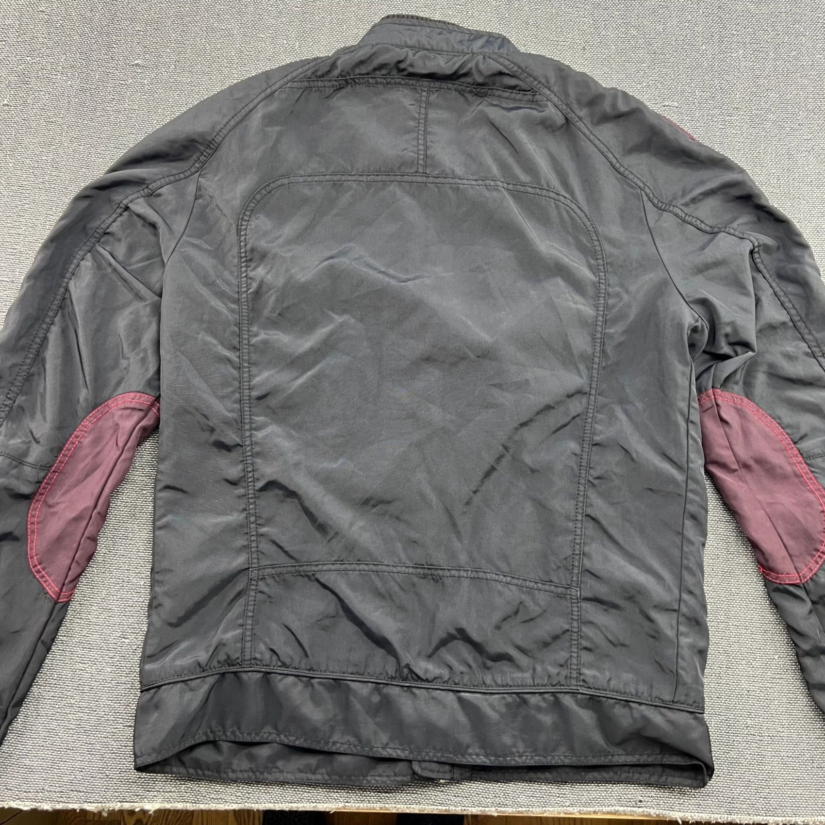 Diesel Diesel Motorcycle Bomber Jacket XL Black Red Maroon racing Nylon Mens Size US XL / EU 56 / 4 - 2 Thumbnail