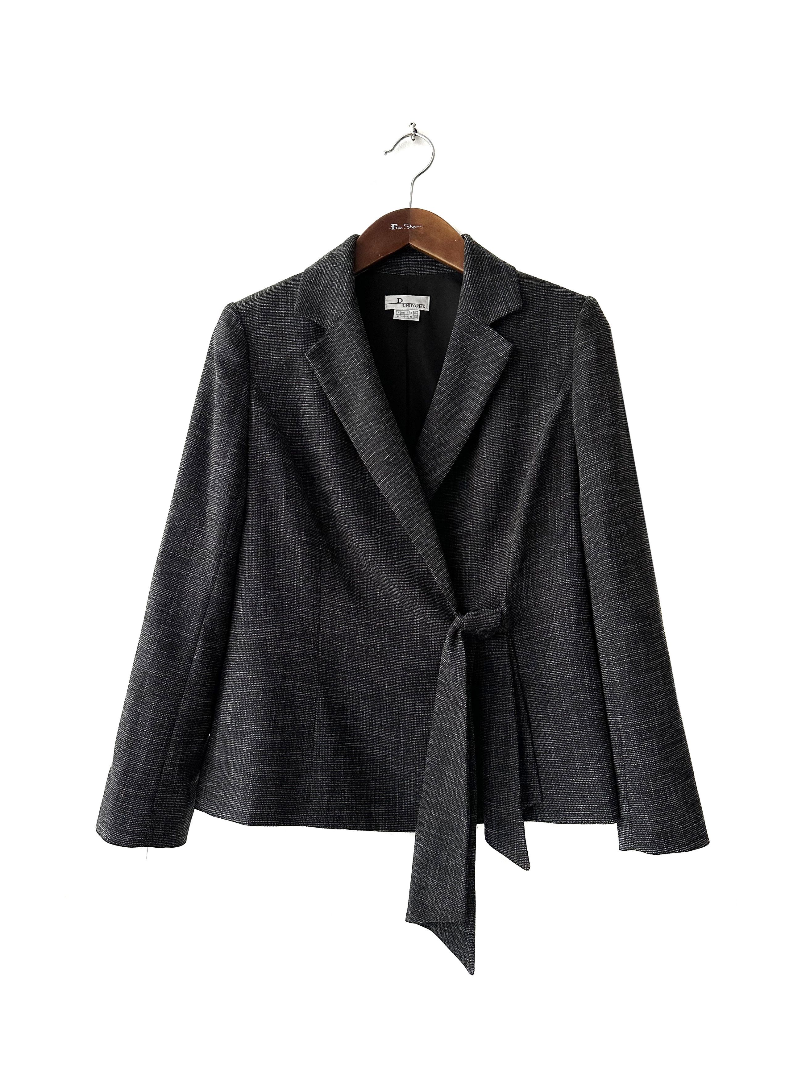 image of Dior Uniforms Grey Melange Blazer in Melange Grey, Women's (Size Medium)