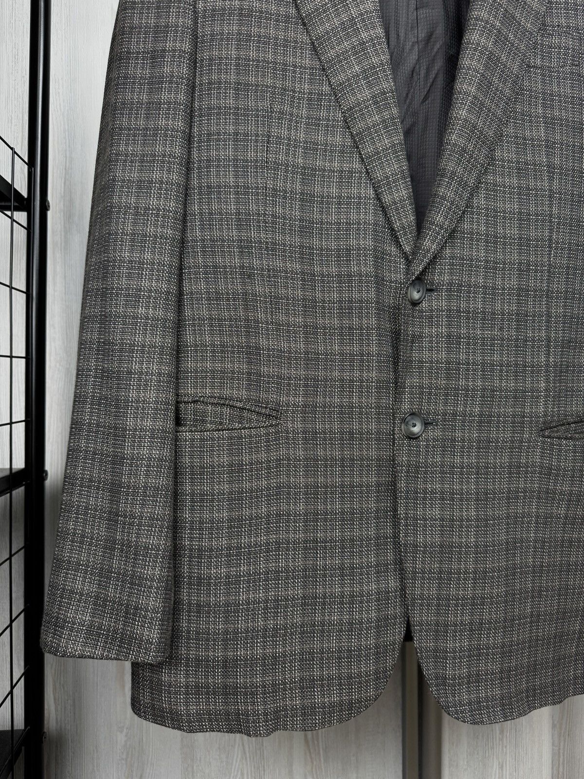 Emporio Armani Emporio Armani G Line Exclusive Fabric Grey Checkered Blazer Size 38R - 4 Thumbnail