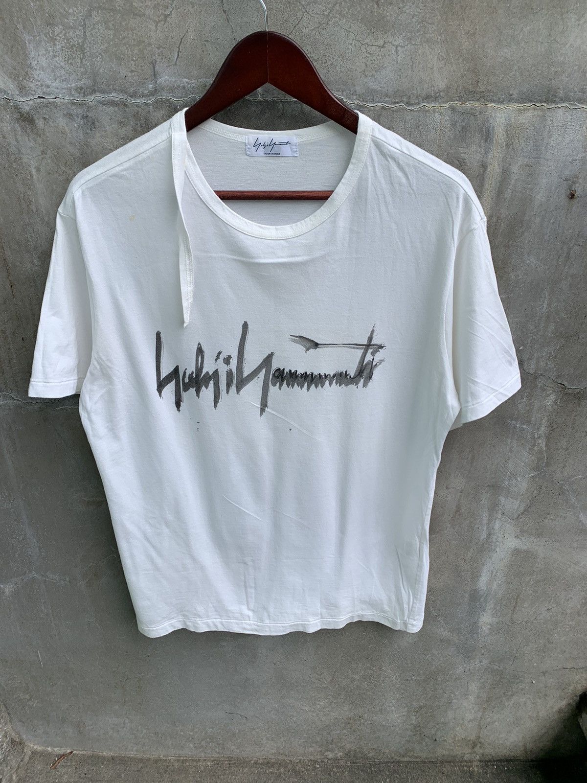Yohji Yamamoto Signature Script Tee Size US L / EU 52-54 / 3 - 4 Thumbnail