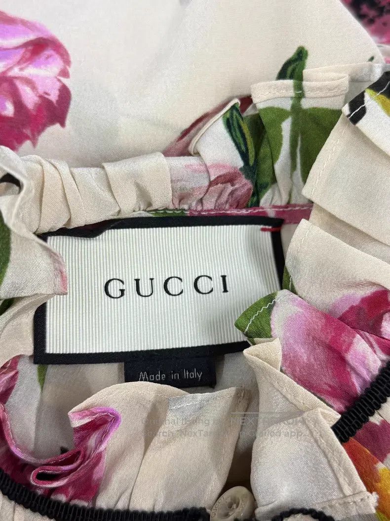 Gucci Gucci Bee flower silk print sleeveless Size XS / US 0-2 / IT 36-38 - 4 Thumbnail