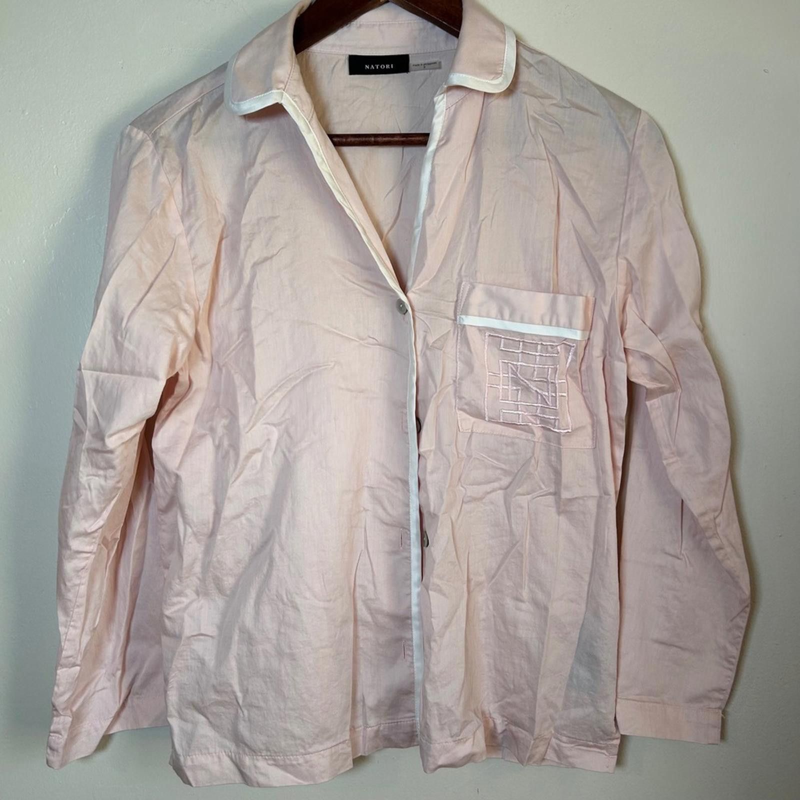 Modern Notoriety NWOT Natori Pajama Set Women Size S Pink Cotton Poplin Size ONE SIZE - 2 Thumbnail