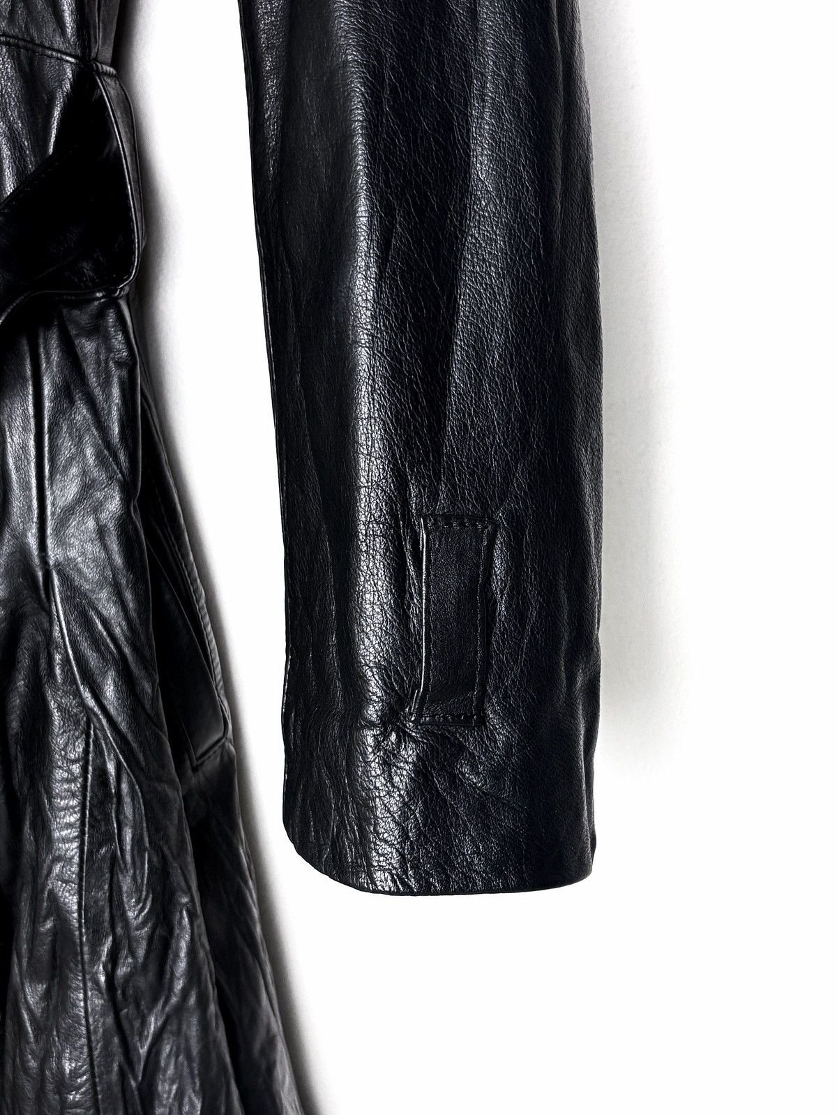 Genuine Leather PRUNE Gothic Vampire Leather Trench Coat Size L / US 10 / IT 46 - 11 Thumbnail