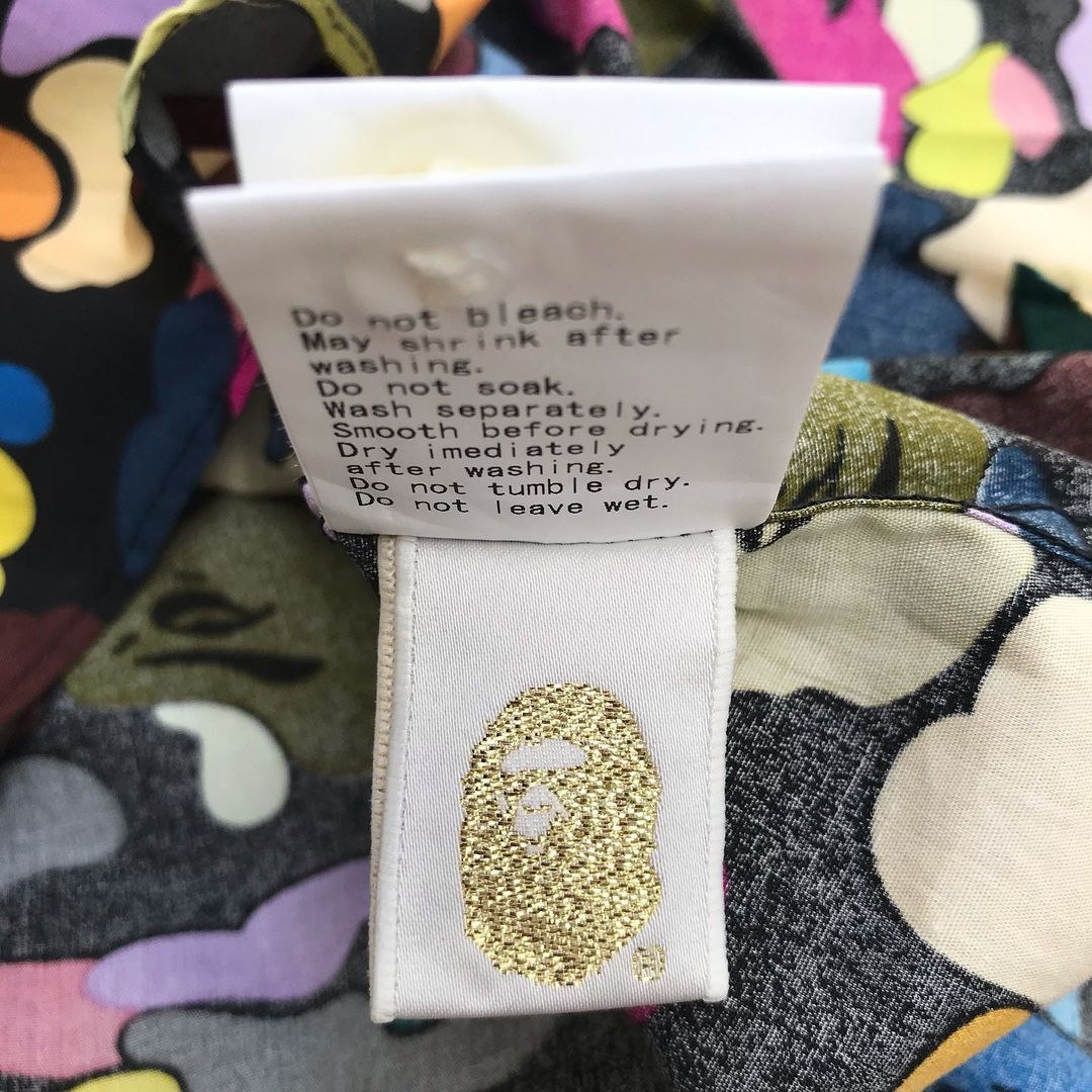 Bape Rare Vintage Bape Pirate Camo Candy Button Up S/S Shirt Size US M / EU 48-50 / 2 - 5 Thumbnail