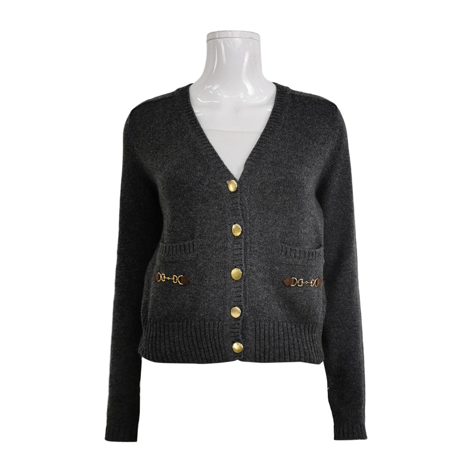 Gucci Gucci Cashmere Horsebit Cardigan XXXS Size XXS / US 00 / IT 34 - 1 Thumbnail