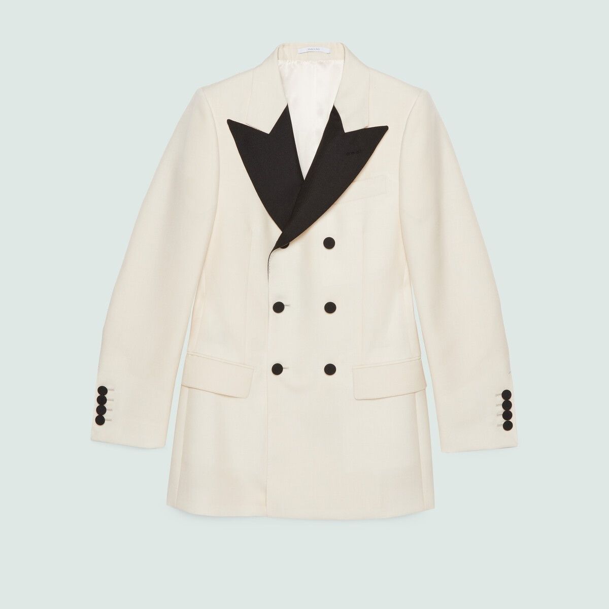 o1s1wg110225 Wool Mohair Formal Jacket in Light Beige
