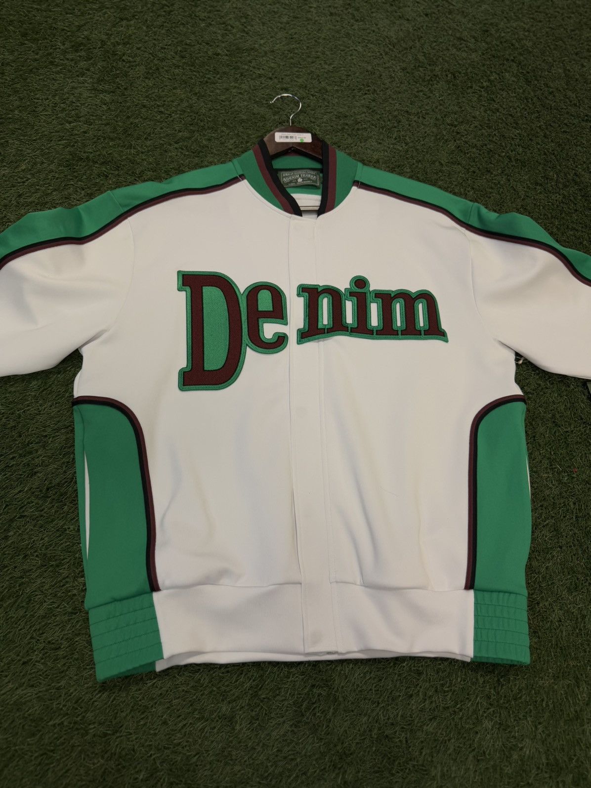 DENIM TEARS Denim Tears Green White Track Jacket Size Small Size US S / EU 44-46 / 1 - 1 Thumbnail